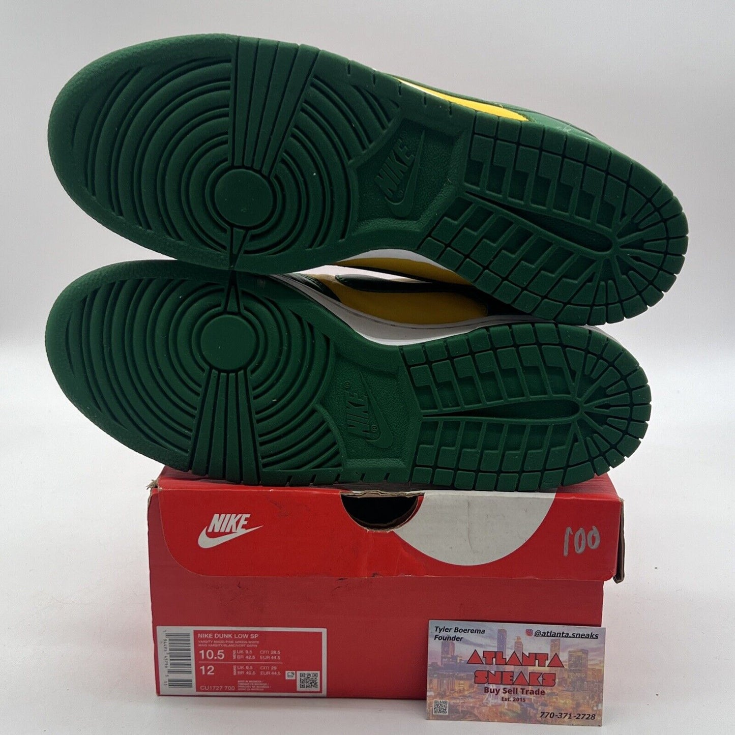 Size 10.5 - Nike Dunk SP 2020 Low Brazil Yellow Green White Leather (CU1727-700)