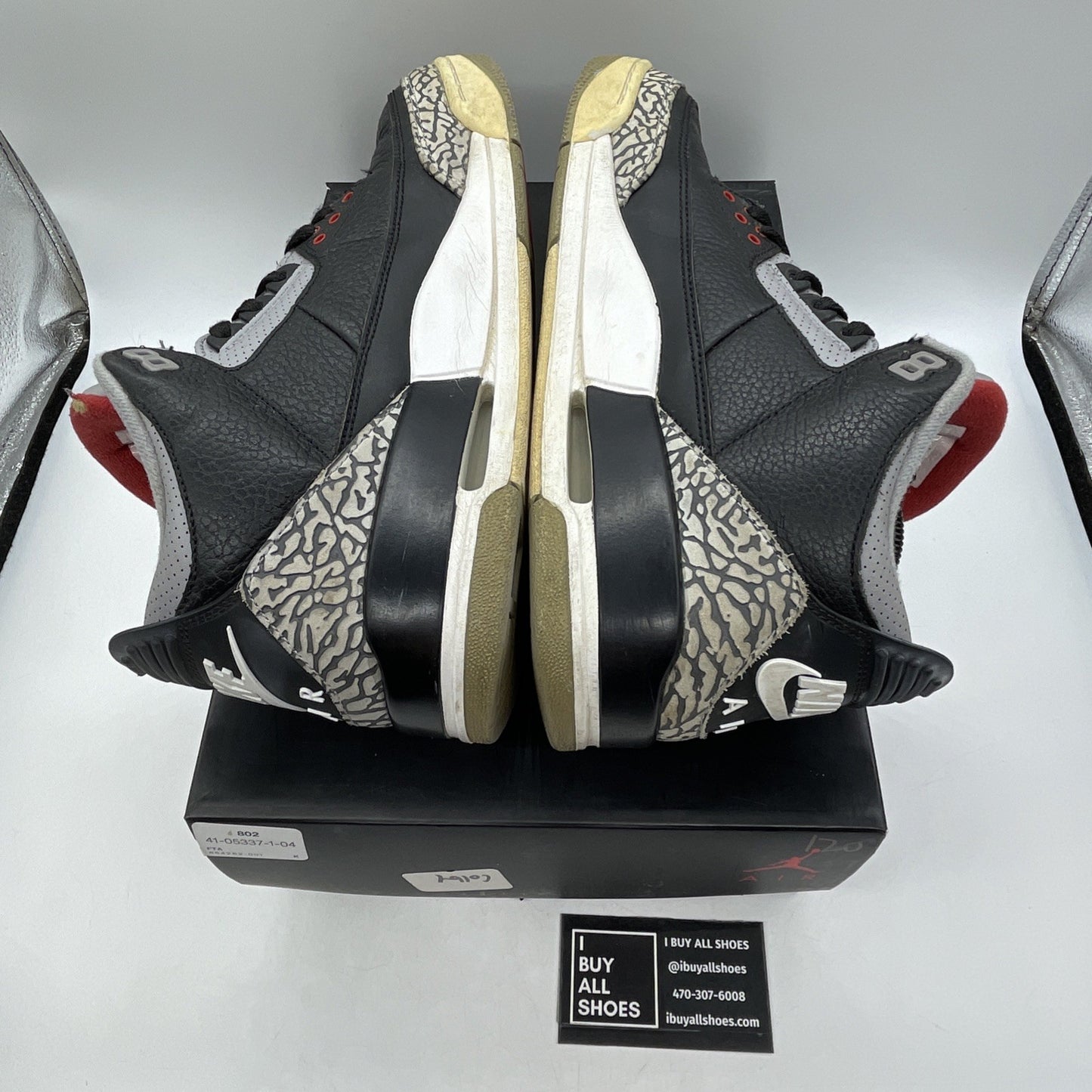 Size 9.5 - Air Jordan 3 Retro OG Mid Black Cement (854262-001)