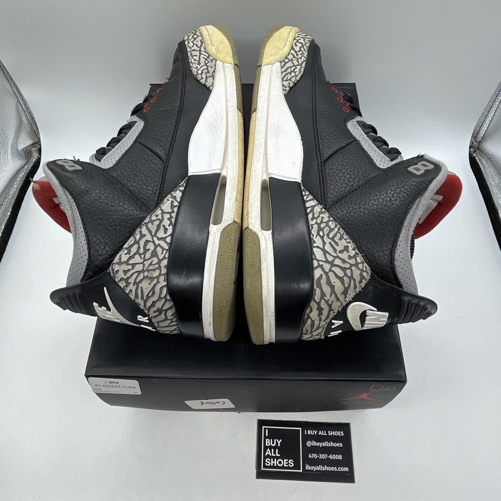 Size 9.5 - Air Jordan 3 Retro OG Mid Black Cement (854262-001)