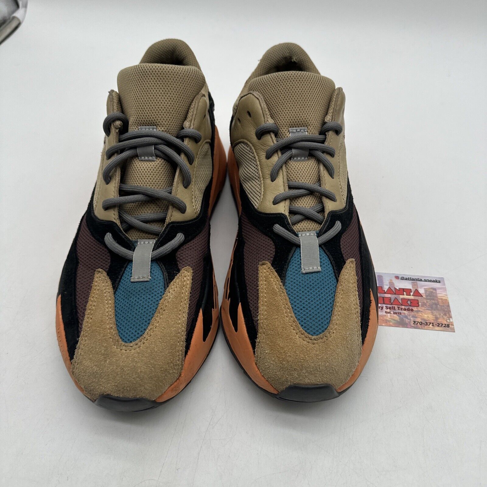 Size 10 - adidas Yeezy Boost 700 Enflame Amber. Orange Blue Yellow Suede Kanye