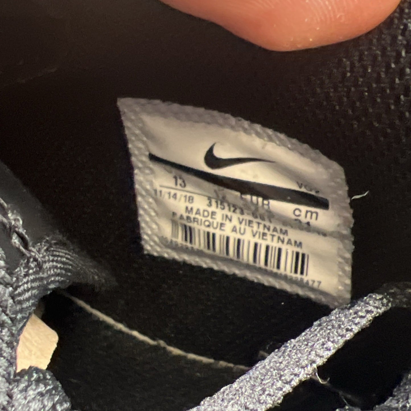 Size 13 - Nike Air Force 1 '07 Mid Triple Black (315123-001)