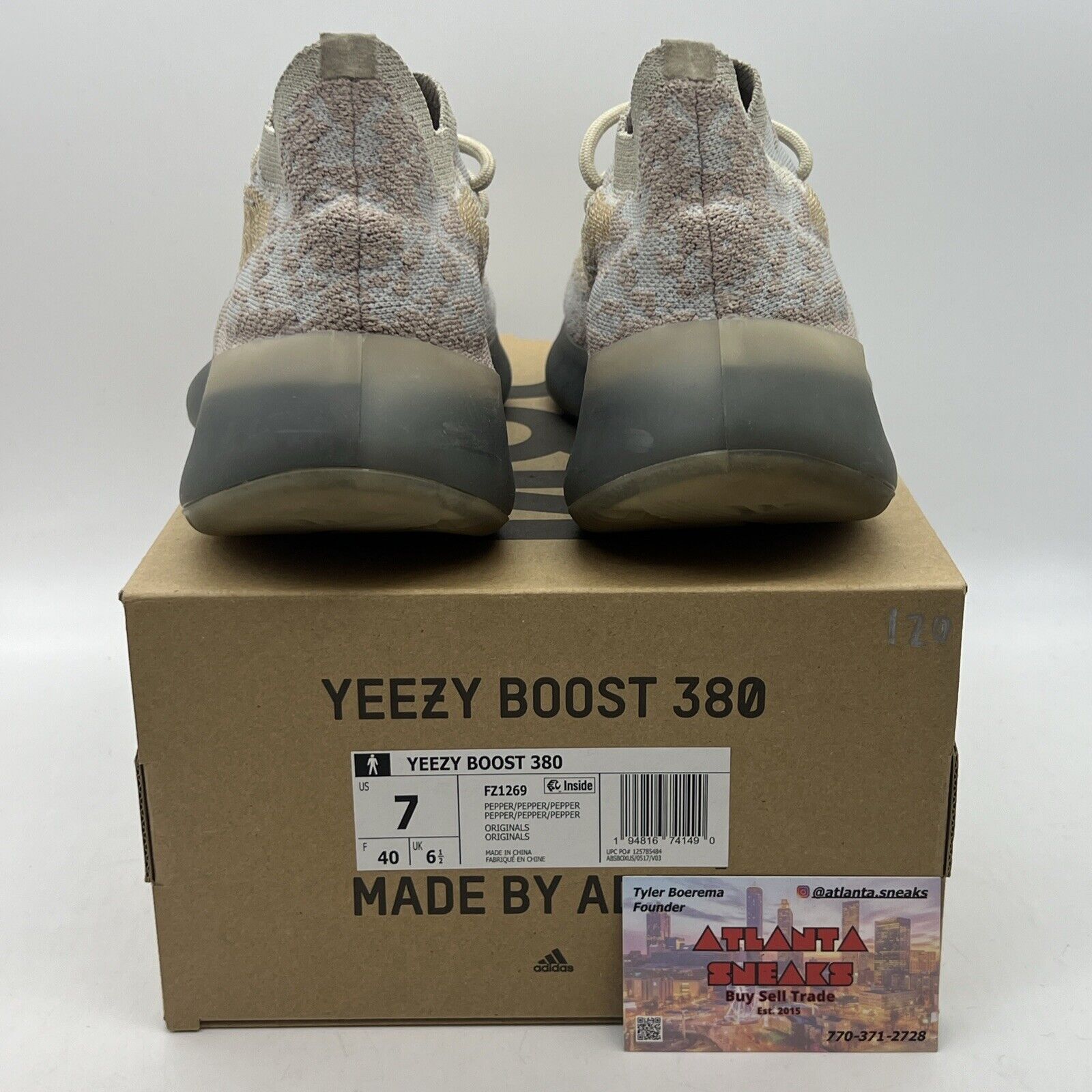 Size 7 - adidas Yeezy Boost 380 Pepper Non-Reflective (FZ1269)