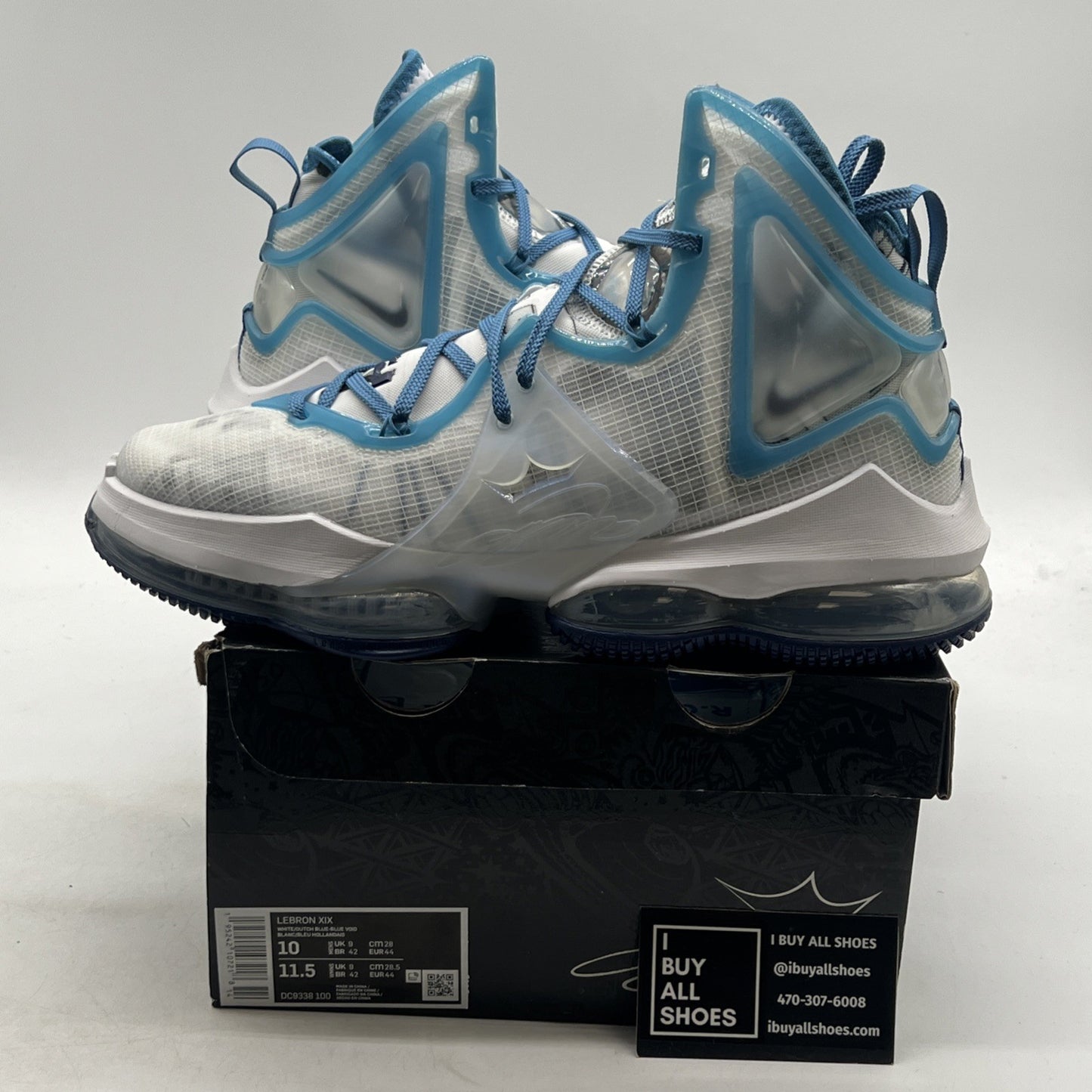 Size 10 - New Nike Lebron 19 Space Jam White Blue Men's Basketball (DC9338-100)