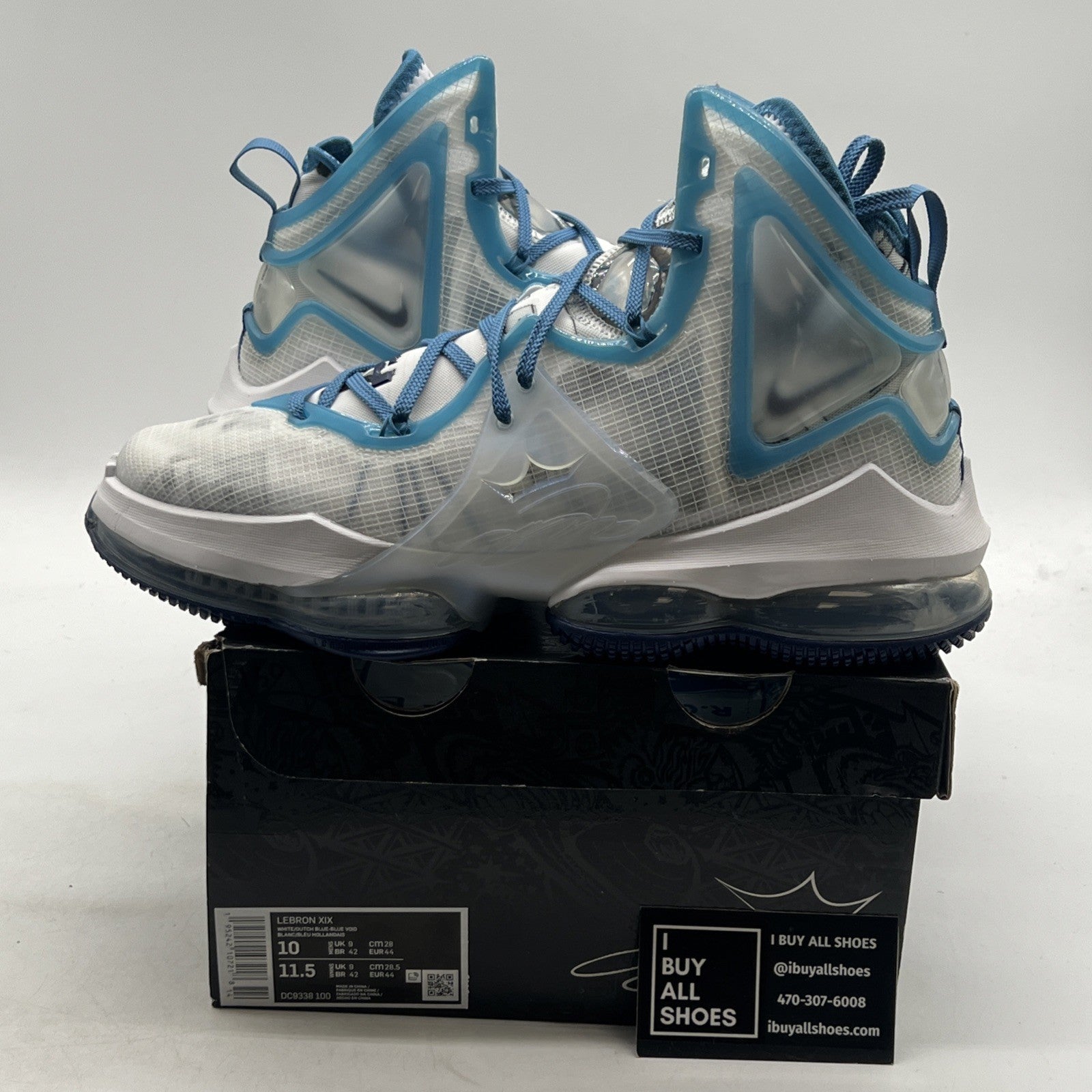 Size 10 - New Nike Lebron 19 Space Jam White Blue Men's Basketball (DC9338-100)
