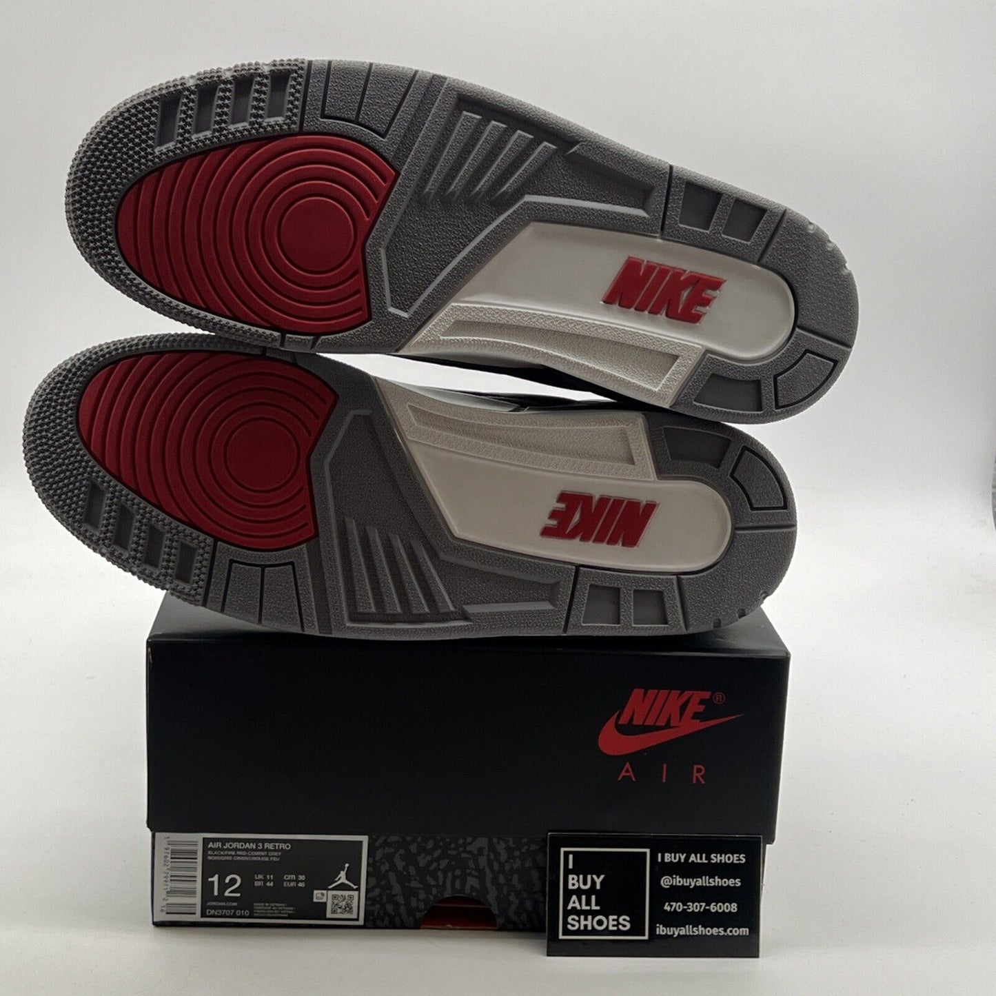 Size 12 - Air Jordan 3 Retro OG 2024 Black Cement (DN3703-010)