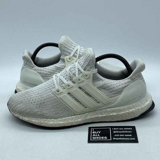 Size 8.5 - adidas UltraBoost 4.0 Triple White Suede Leather (BB6168)