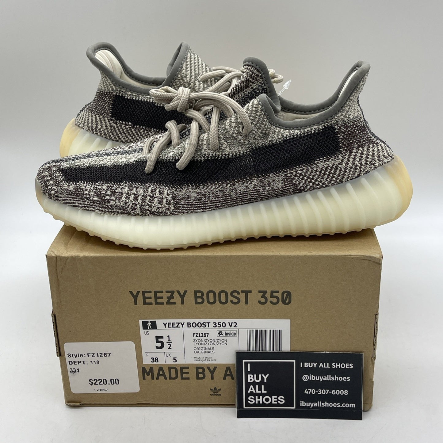 Size 5.5 - adidas Yeezy Boost 350 V2 Low Zyon Suede (FZ1267)