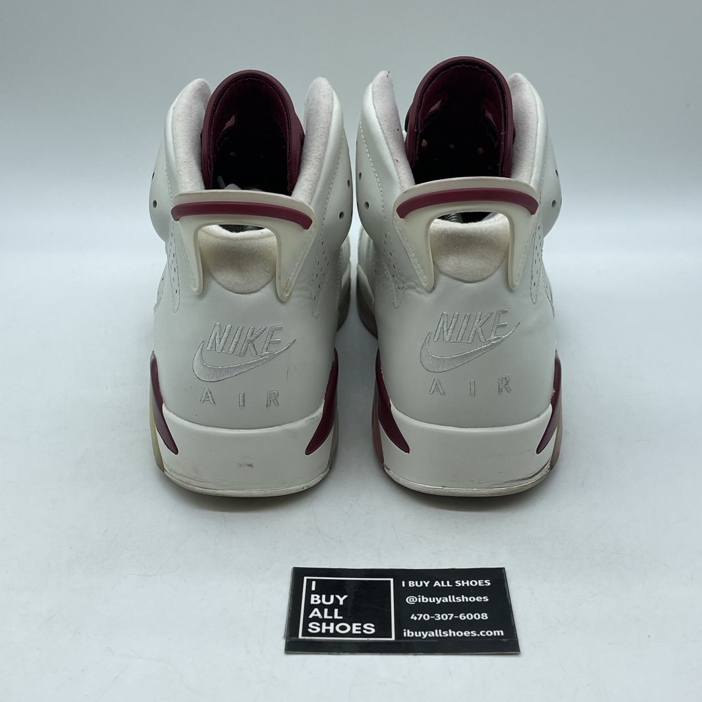 Size 12 - Air Jordan 6 Retro 2015 Maroon White Leather (384664-116)