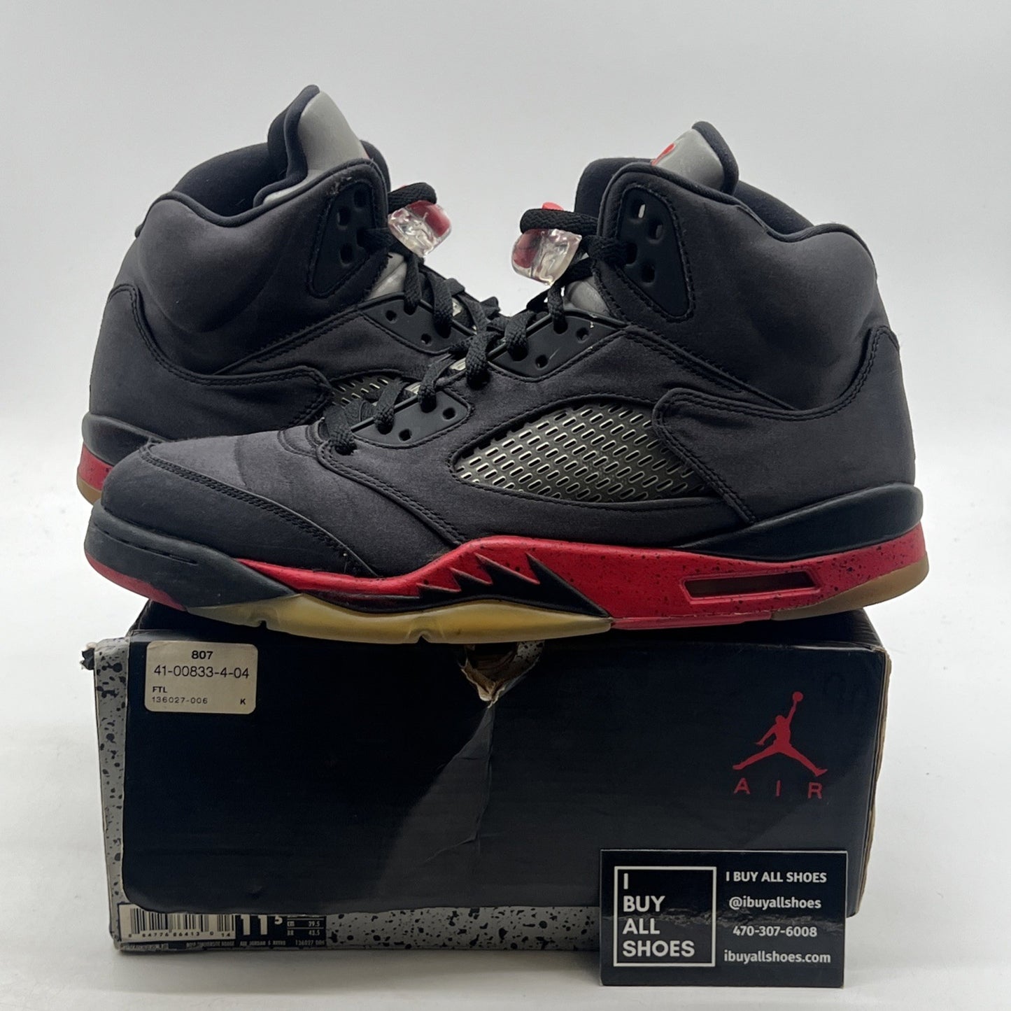 Size 11.5 - Air Jordan 5 Retro Satin Bred (136027-006)