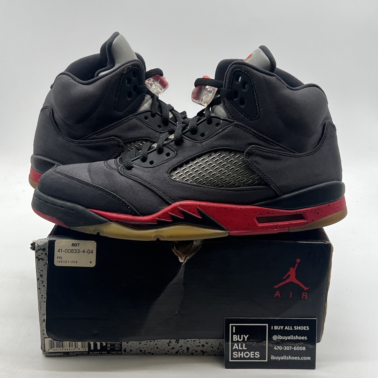 Size 11.5 - Air Jordan 5 Retro Satin Bred (136027-006)