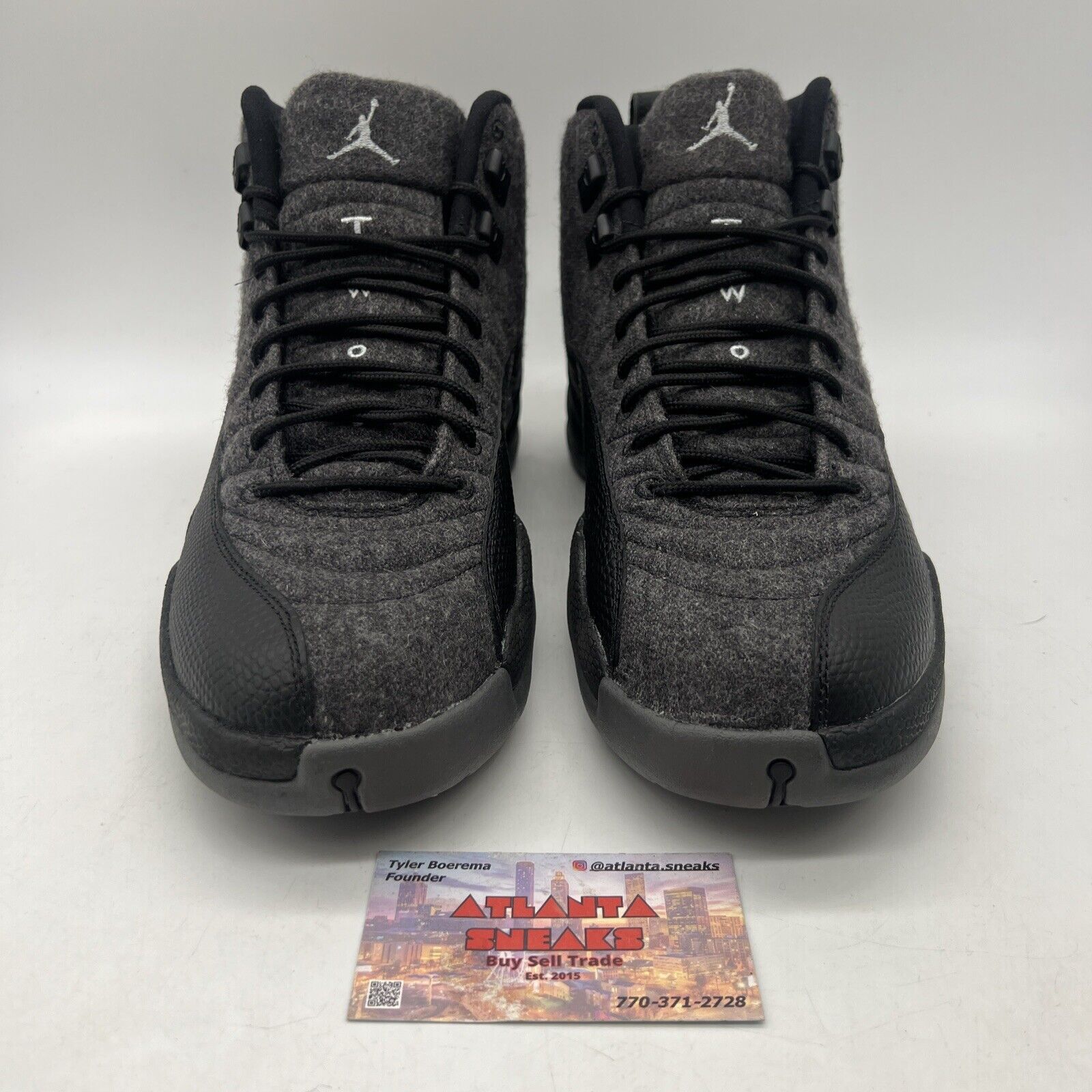 Size 11.5 - Air Jordan 12 Retro Wool Black Grey (852627-003)