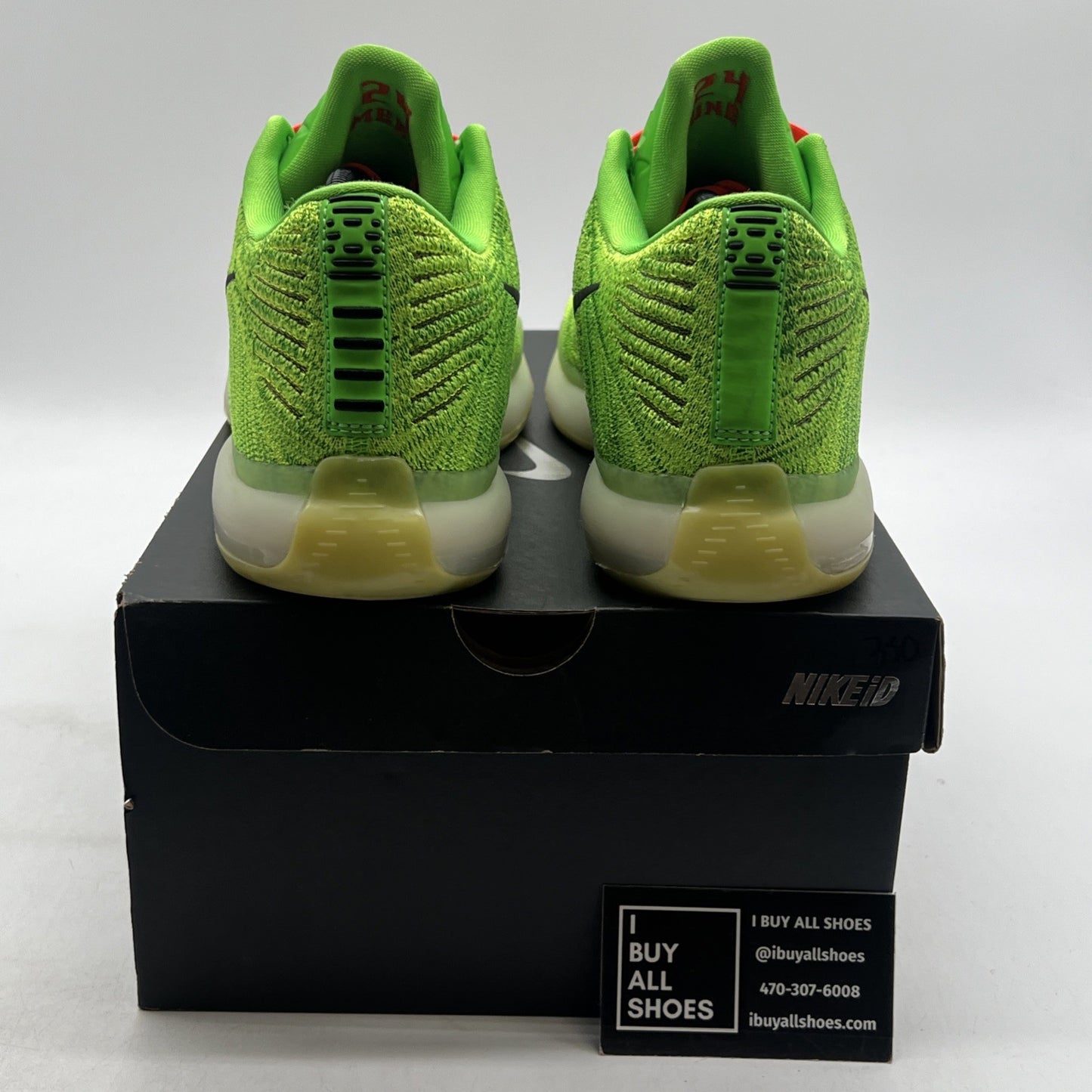 Size 12 - NIKE KOBE X 10 ELITE LOW ID "GRINCH" XMAS (802817-901)