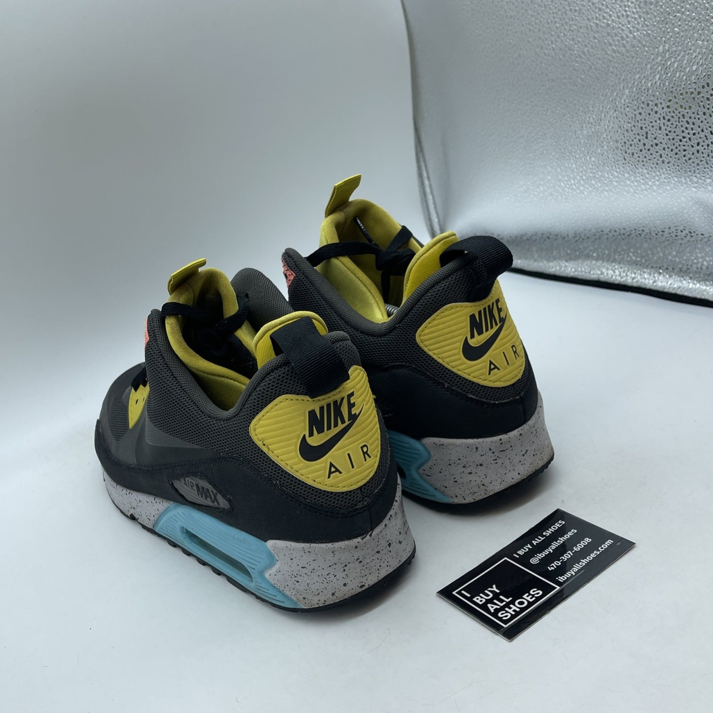 Size 13 - Nike Air Max 90 SneakerBoot NS Gray Black Suede Leather (616314-001)