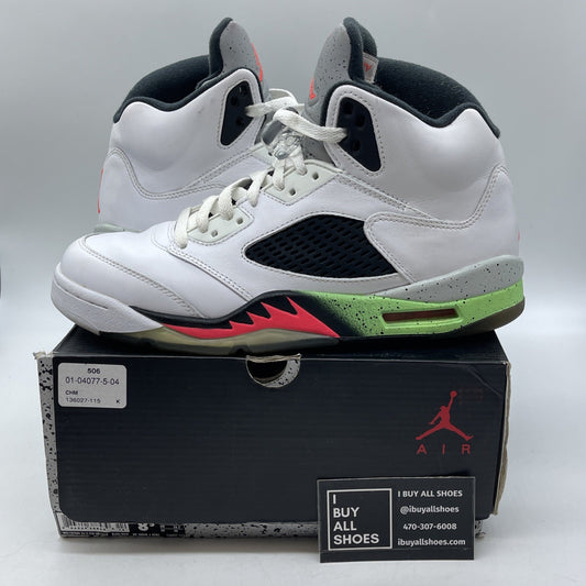 Size 8.5 - Air Jordan 5 Retro Pro Stars White Black Leather (136027-115)