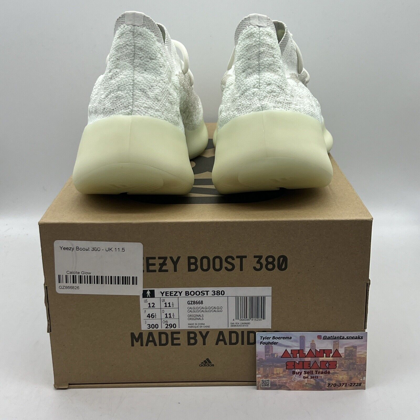Size 12 - adidas Yeezy Boost 380 Calcite Glow Brand New Og All