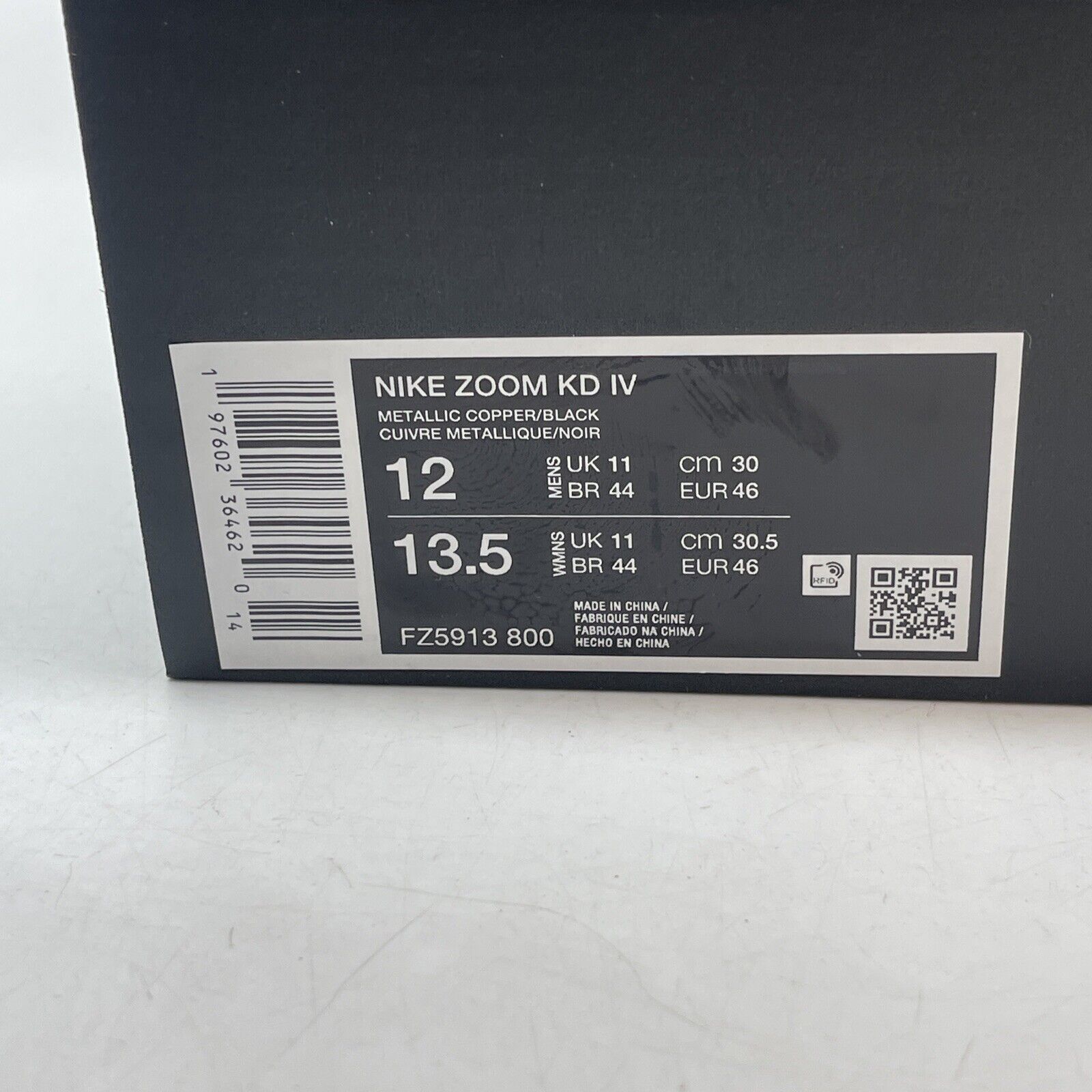 Size 12 - Nike Zoom KD 4 2024 Christmas Rose Gold Black Leather (FZ5913-800)