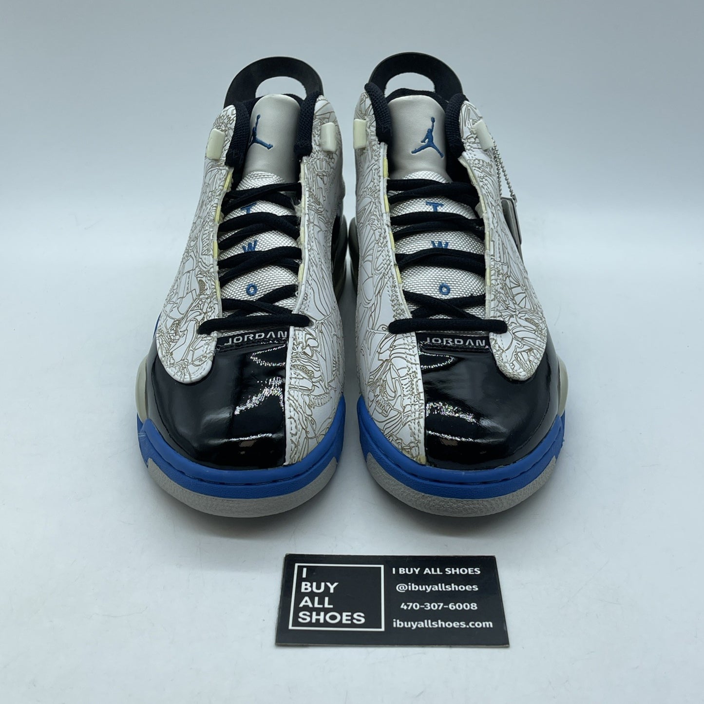 Size 7.5 - Air Jordan Dub-Zero Photo Blue Black White Leather (311046-102)