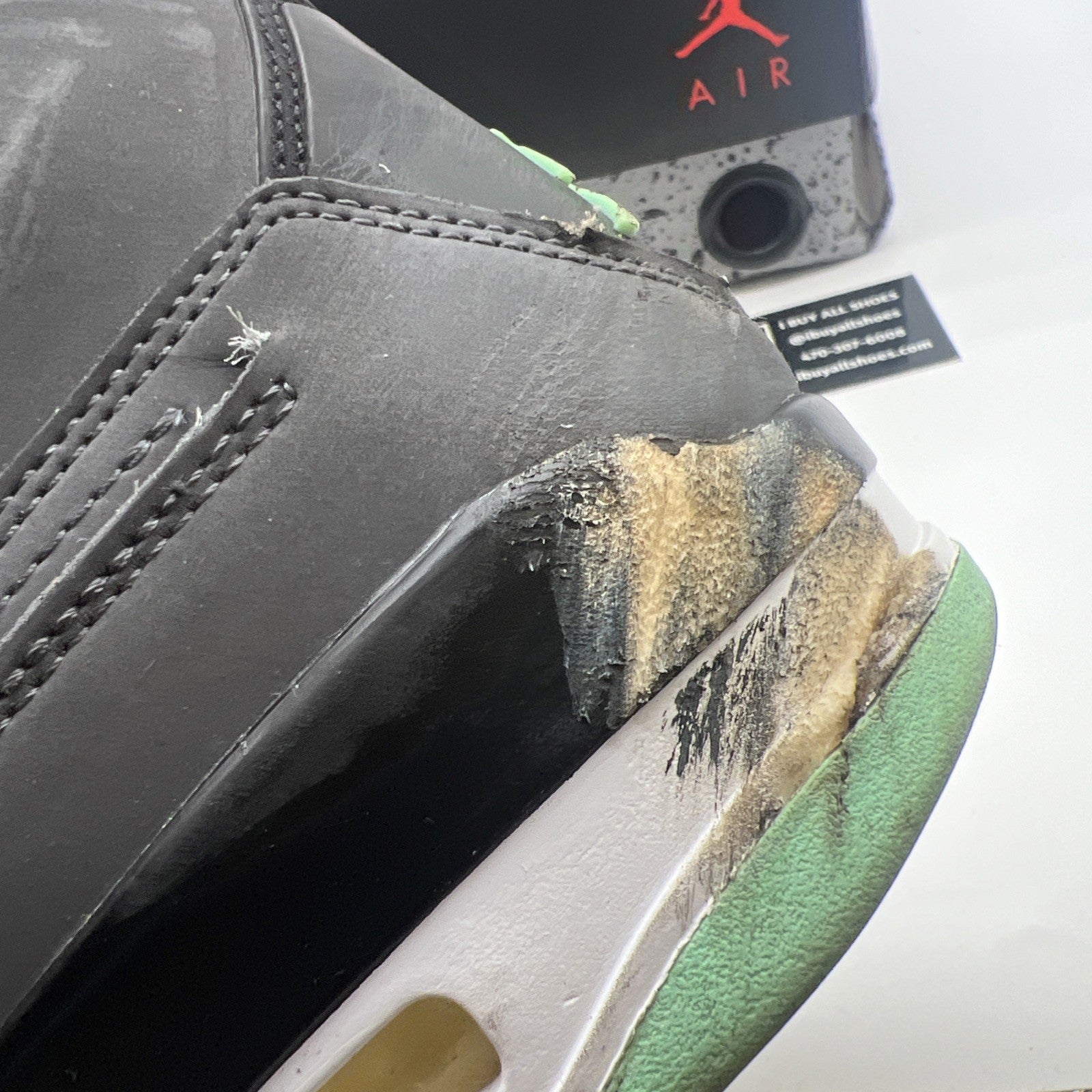 Size 11 - Air Jordan 4 Retro Green Glow 2013 (308497-033)