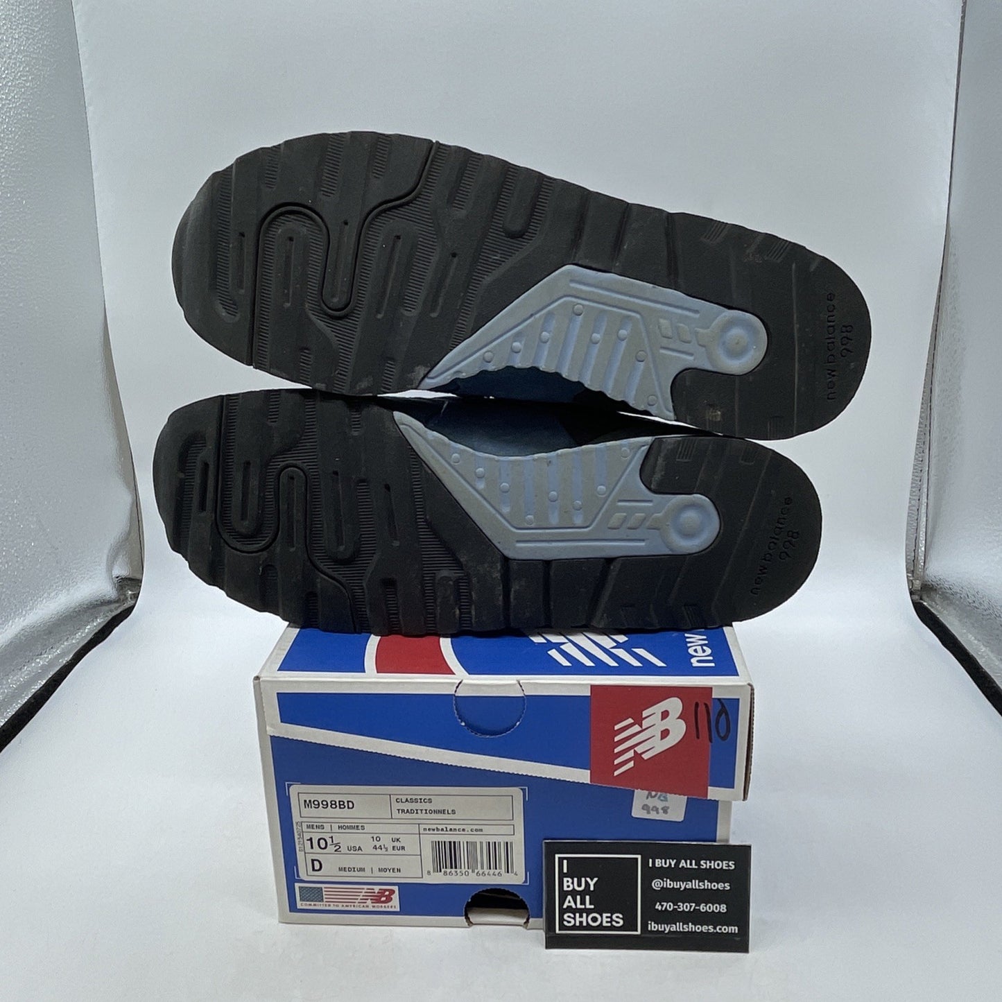 Size 10.5 - New Balance 998 Made in USA Blue Denim (M998BD)