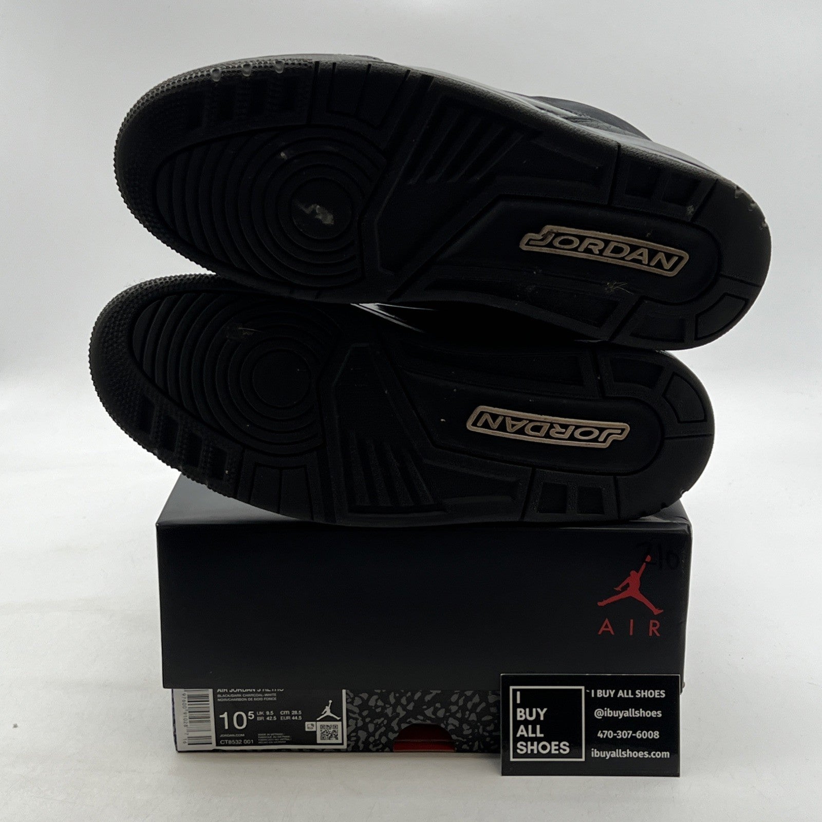 Size 10.5 - Air Jordan 3 Retro 2025 Black Cat (CT8532-001)