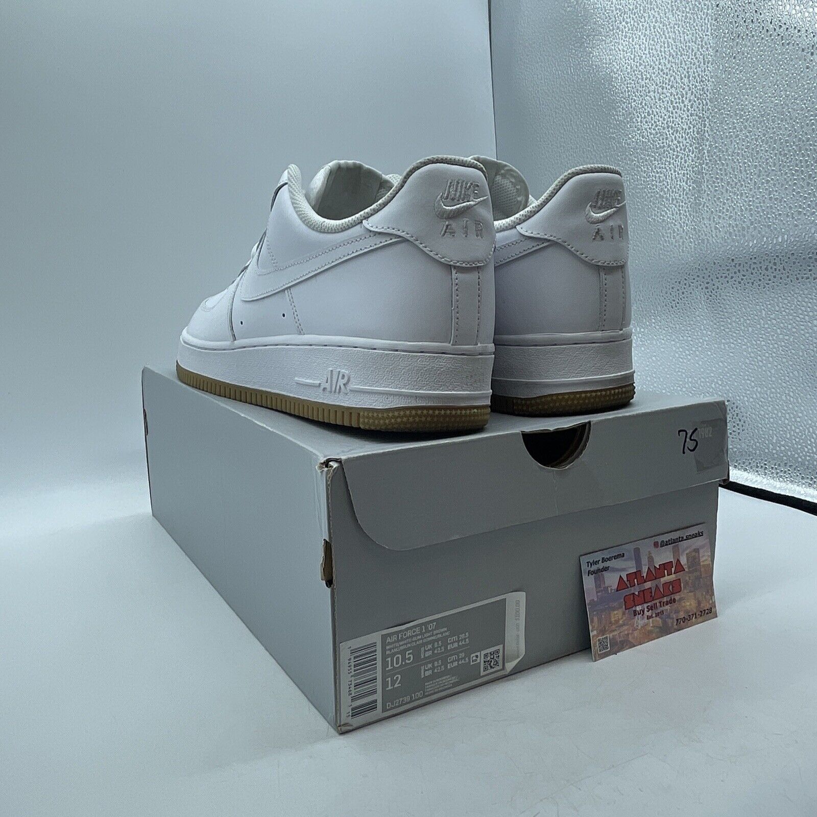 Size 10.5 - Nike Air Force 1 Low White Gum Brown Leather (DJ2739-100)