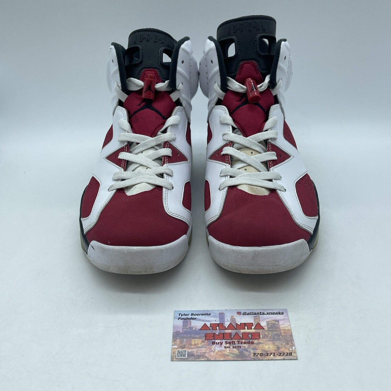 Size 10.5 - Jordan 6 Retro OG Mid Carmine White Black Suede (CT8529-106)