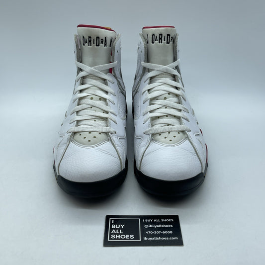 Size 10 - Jordan 7 Cardinal 2022 White Red Black Yellow Leather (CU9307-106)