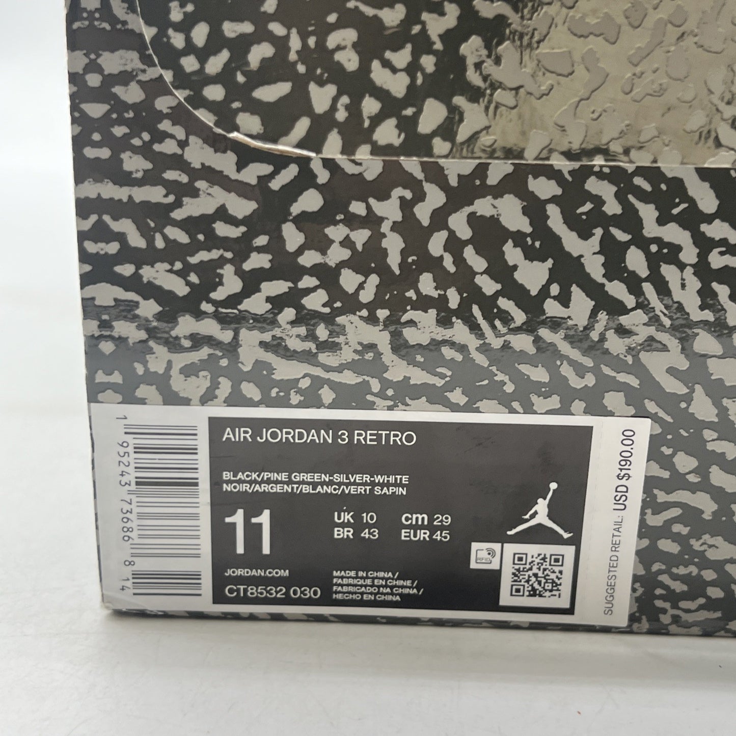 Size 11 - Air Jordan 3 Retro Mid Pine Green (CT8532-030)