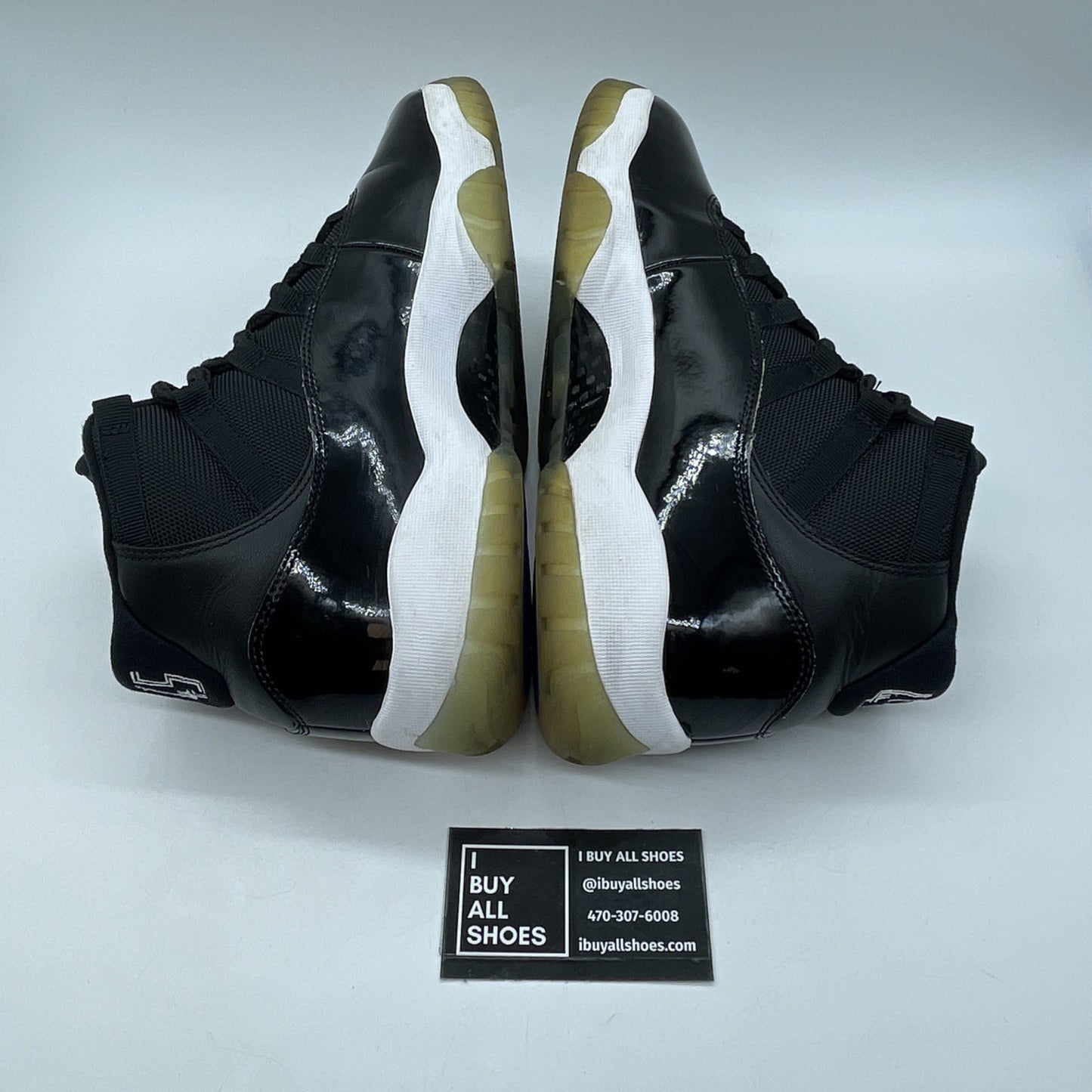 Size 9.5 - Jordan 11 Retro High Space Jam Black Suede Leather (378037-003)