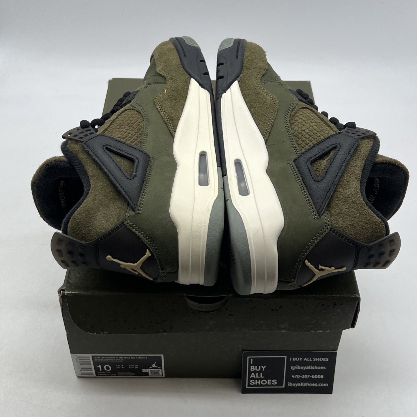 Size 10 - Air Jordan 4 SE Retro Low Craft - Olive (FB9927-200)