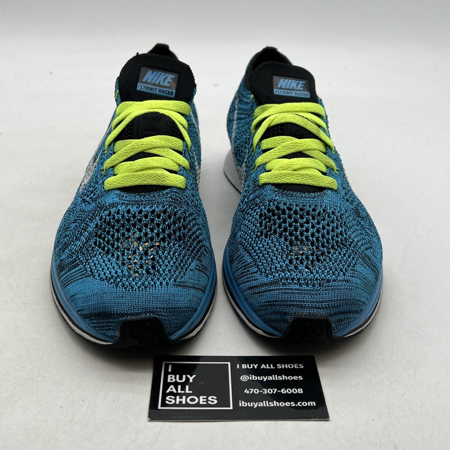 Size 12 - Nike Flyknit Racer Blue Glow (526628-402)