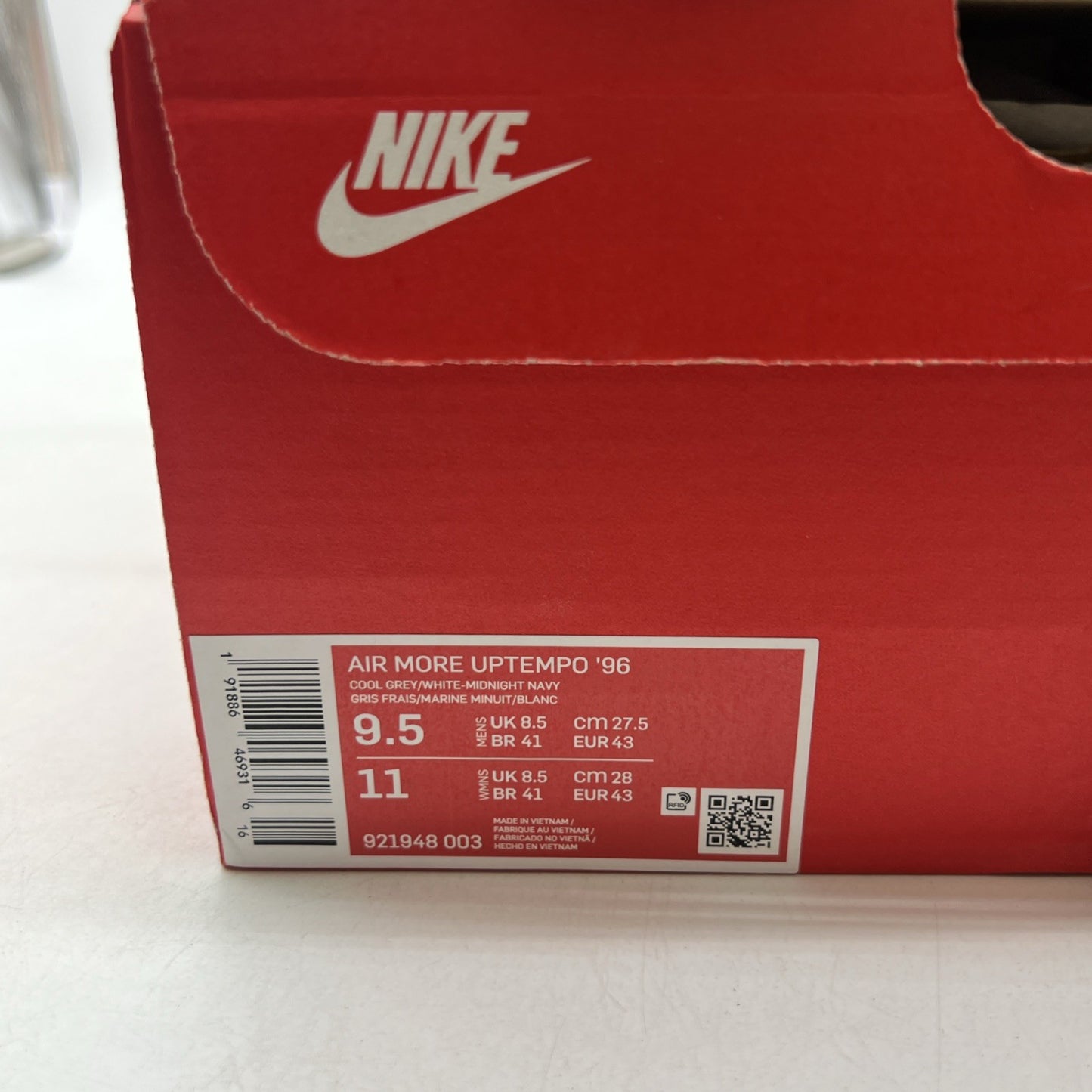 Size 9.5 - Nike Air More Uptempo Georgetown (921948-003)