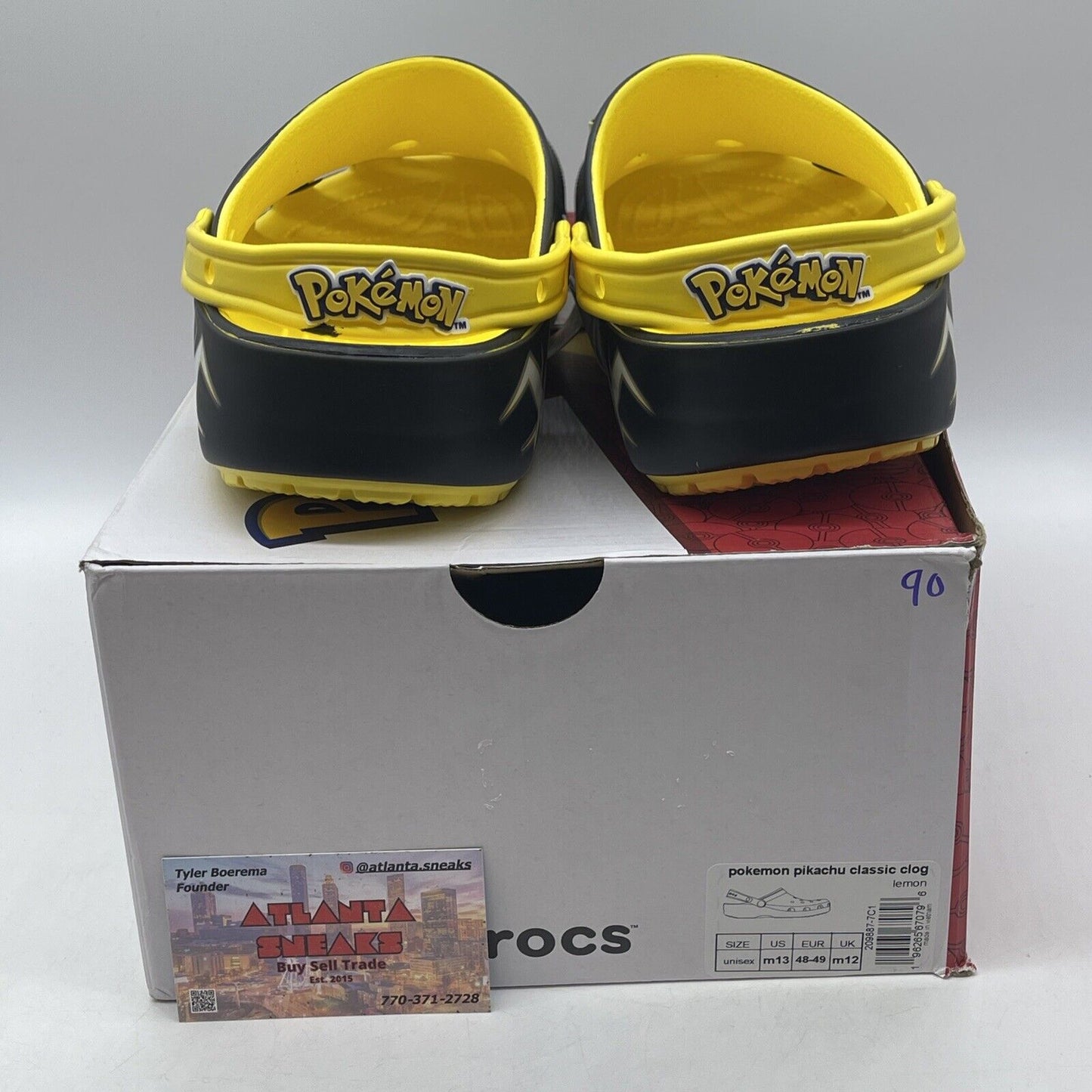 Size 13 - Crocs X Pokemon Pikachu Classic Clog Black Yellow Black (209887-7C1)