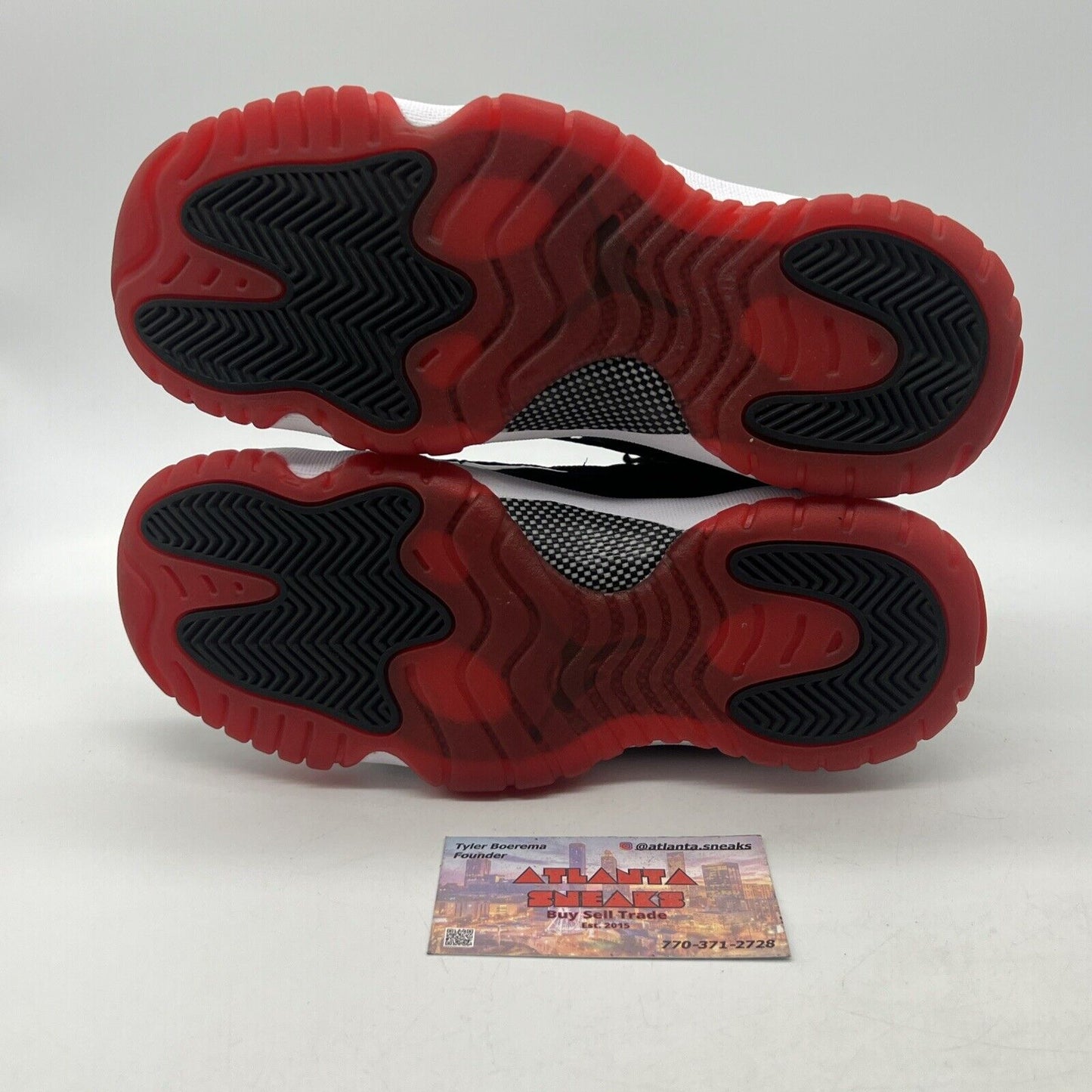 Size 5 - Jordan 11 Retro Bred 2019 (GS) Black Red White Leather  (378038-010)