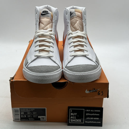 Size 10 - Nike Blazer '77 Vintage Mid White Safety Orange (BQ6806-123)