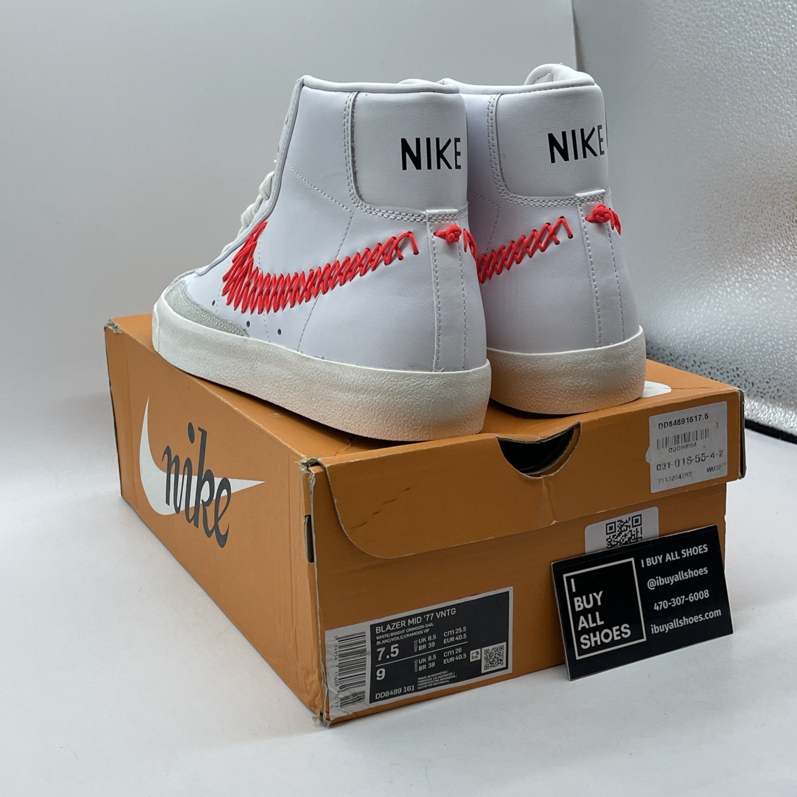 Size 7.5 - Nike Blazer '77 Vintage Mid Double Zig Zag Stitched Swoosh