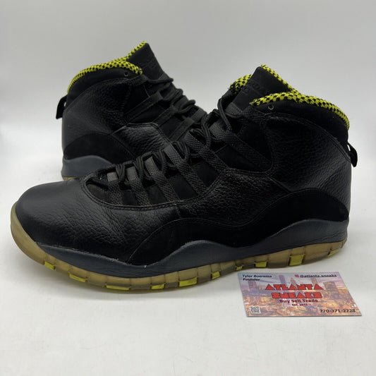 Size 12 - Air Jordan 10 Retro Venom Black Suede Leather (310805-003)