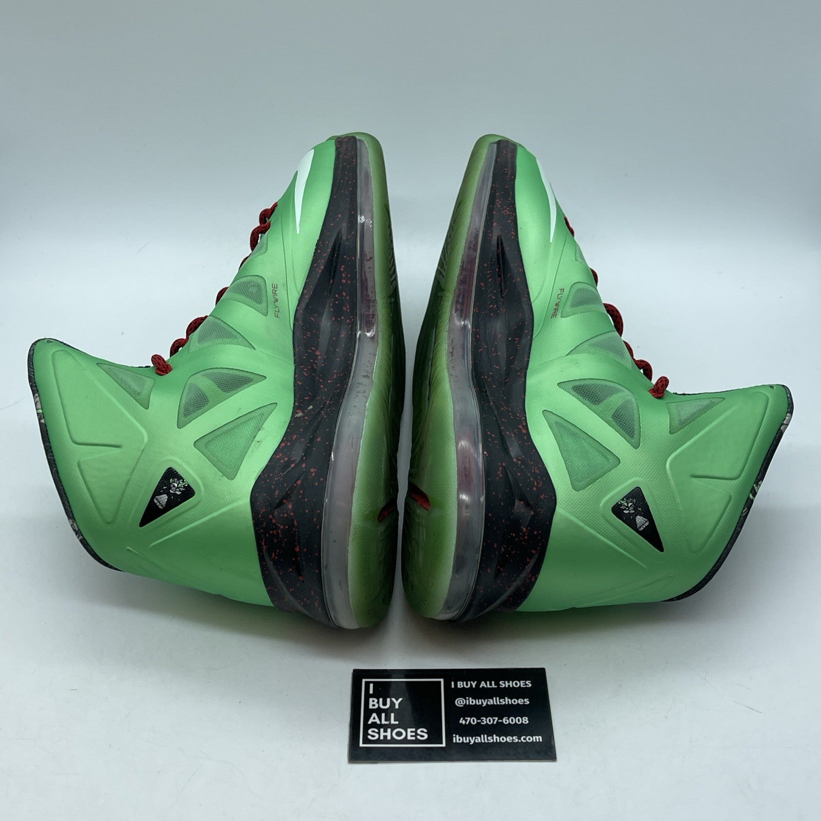 Size 13 - Nike LeBron 10 Cutting Jade Green Black Leather (541100-303)