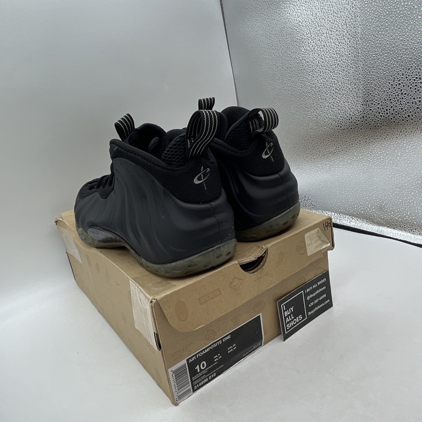 Size 10 - Nike Air Foamposite One Stealth (314996-010)
