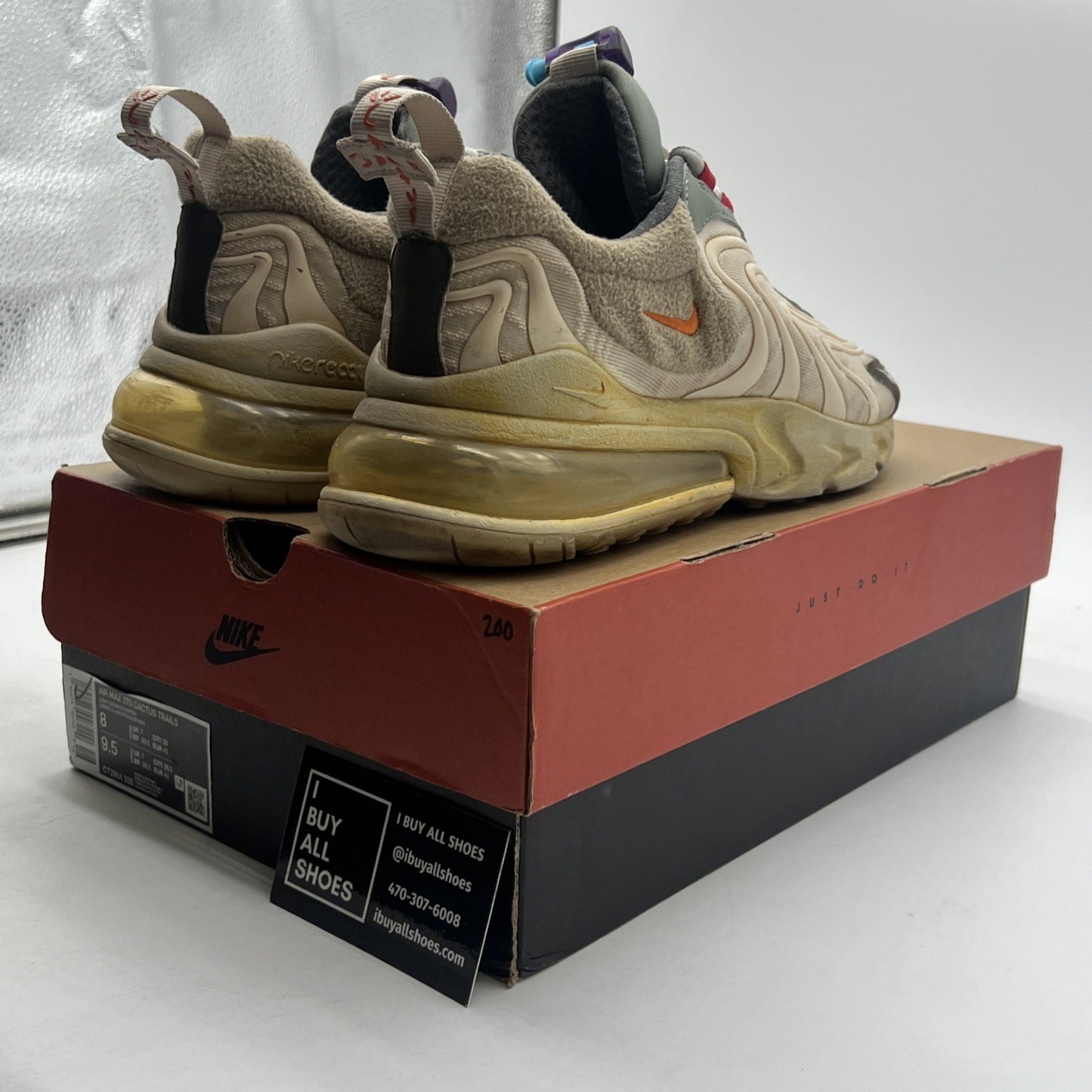 Size 8 - Nike Travis Scott x Air Max 270 React ENG Cactus Trails (CT2864-200)