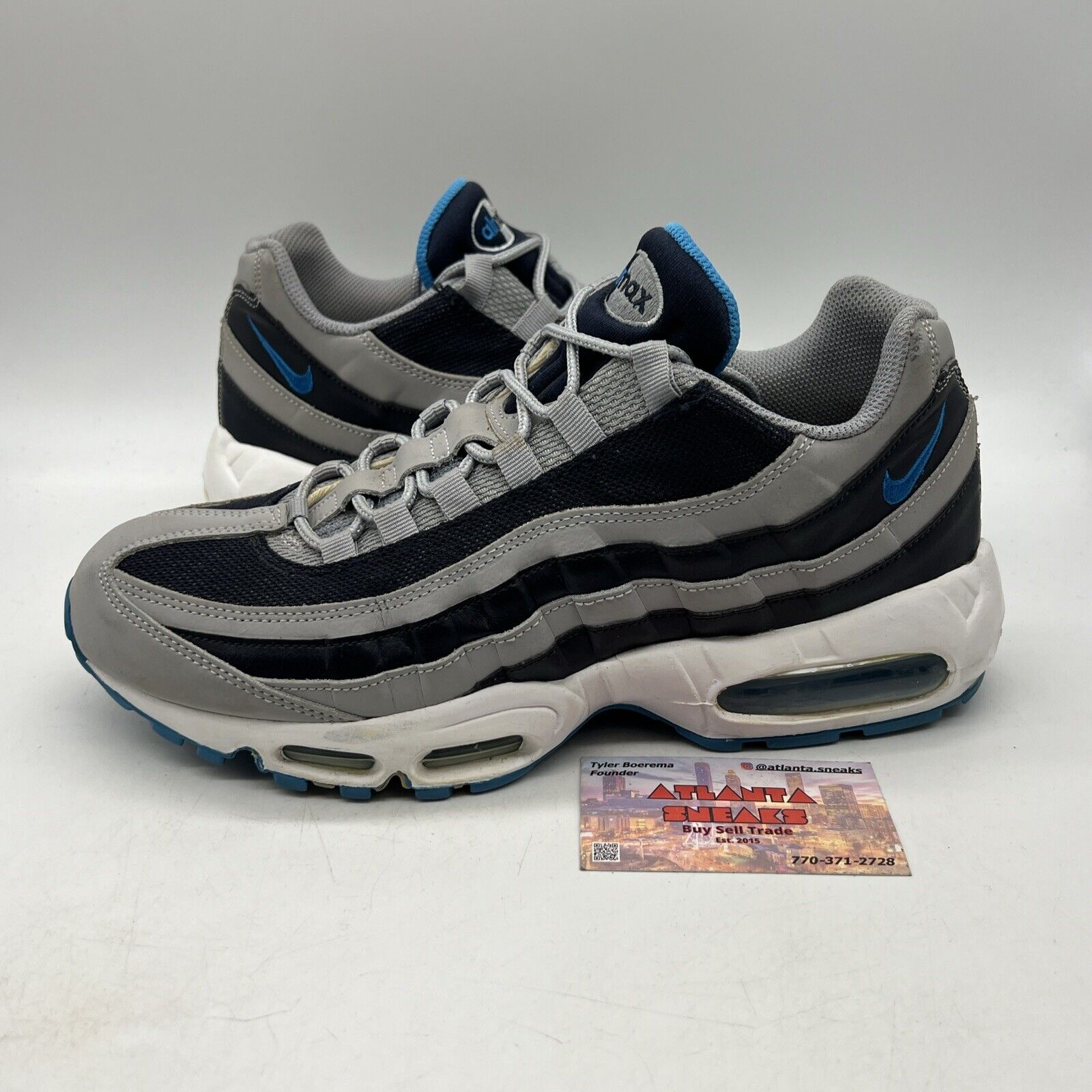 Size 10.5 - Nike Air Max 95 Wolf Grey Obsidian Black