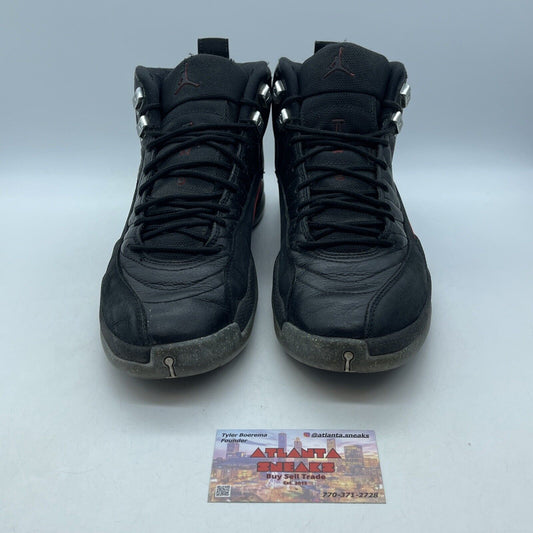 Size 8.5 - Air Jordan 12 Utility Grind Black Red Suede Leather (DC1062-006)