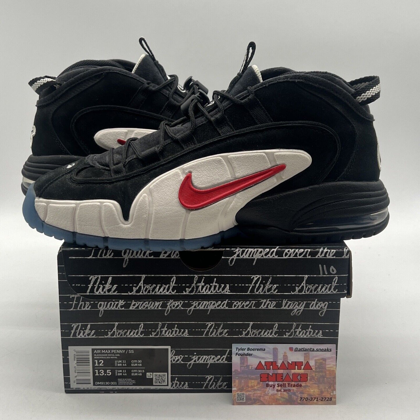 Size 12 - Nike Social Status x Air Max Penny 1 Recess - Black Icey (DM9130-001)