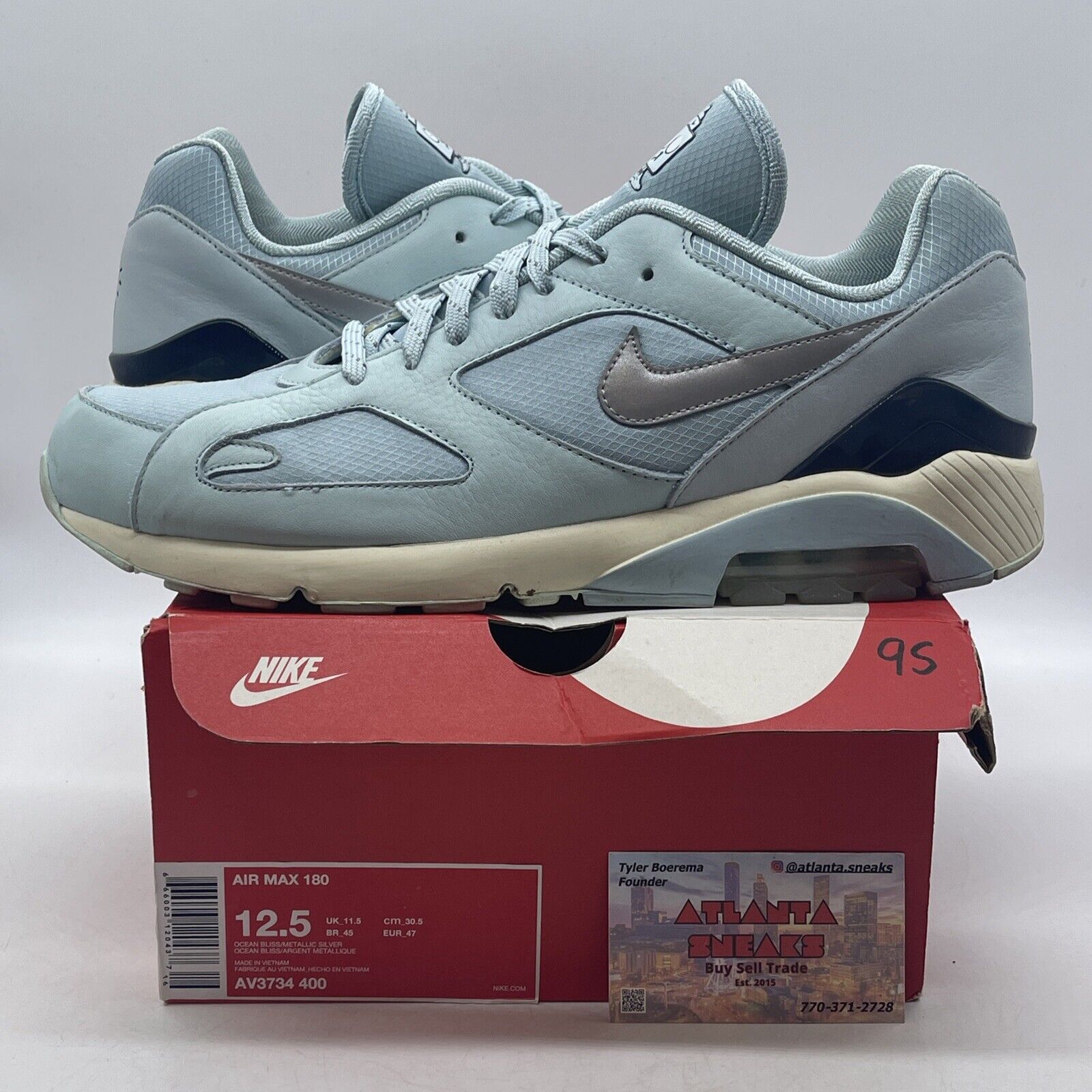 Size 12.5 - Nike Air Max 180 Ice - AV3734-400 Blue Gray (AV3734-400)