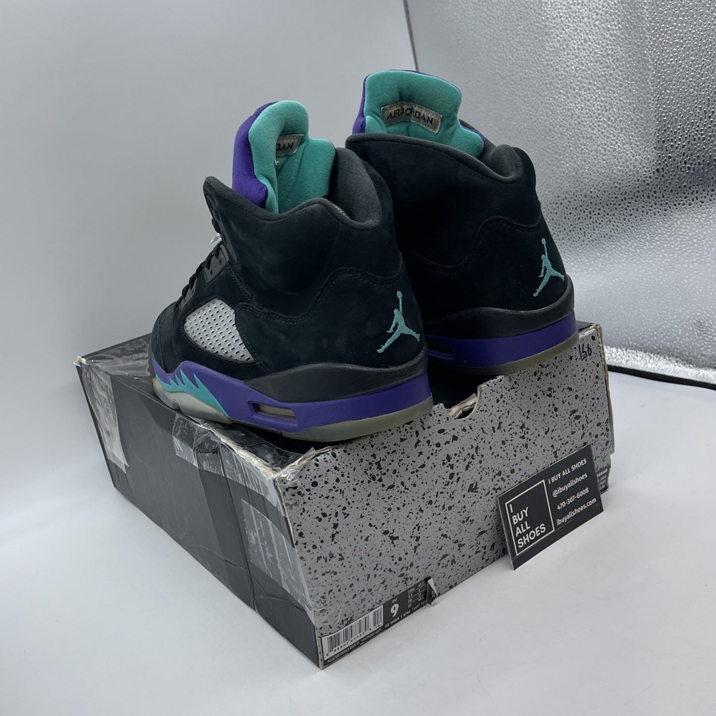 Size 9 - Air Jordan 5 Retro Black Grape Black Suede (136027-007