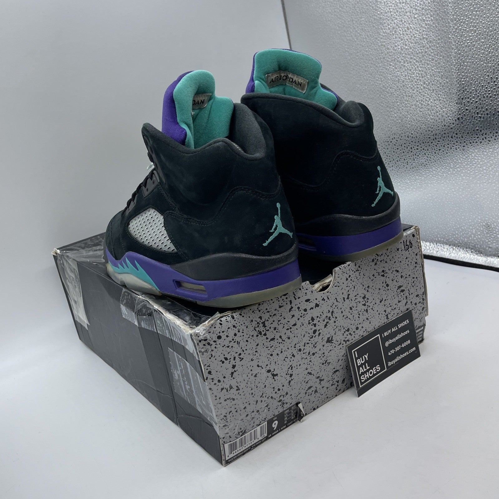 Size 9 - Air Jordan 5 Retro Black Grape Black Suede (136027-007