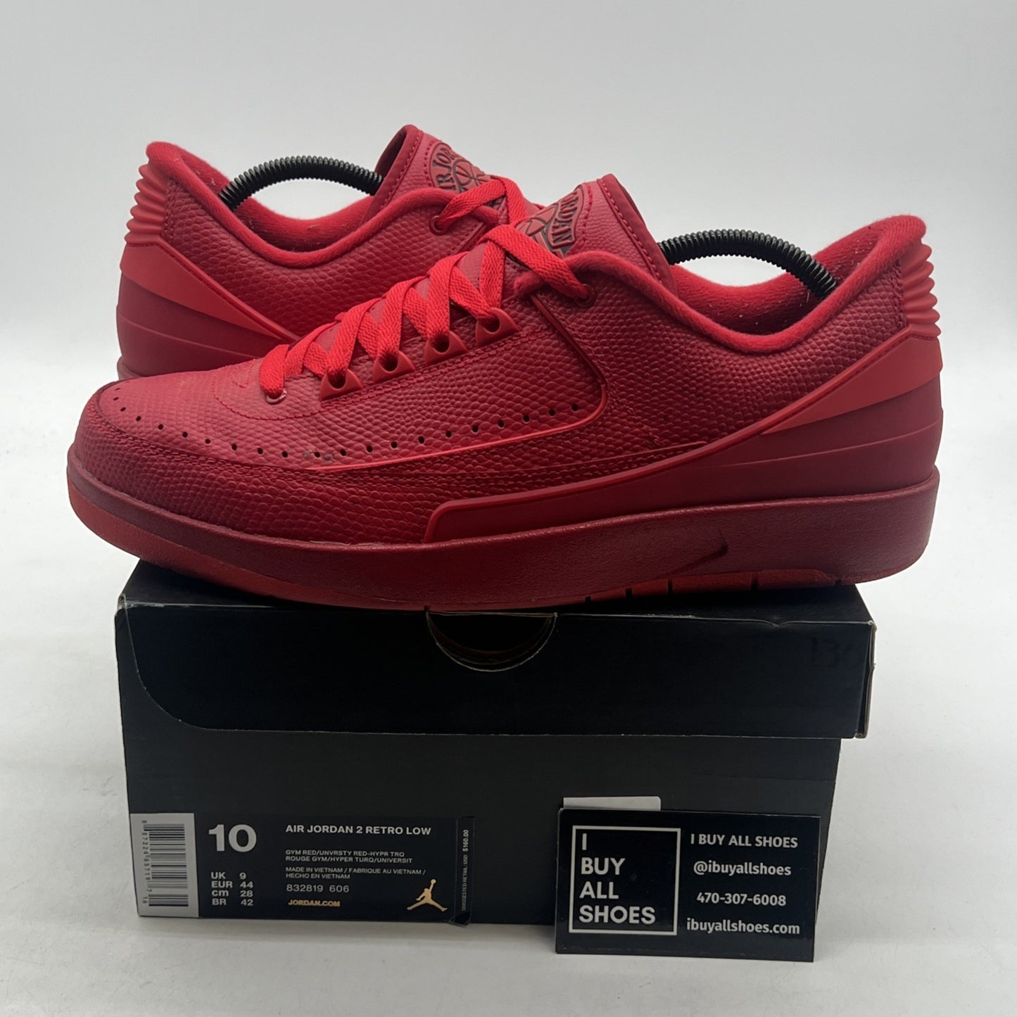 Size 10 - Air Jordan 2 Retro Low Gym Red (832819-606)