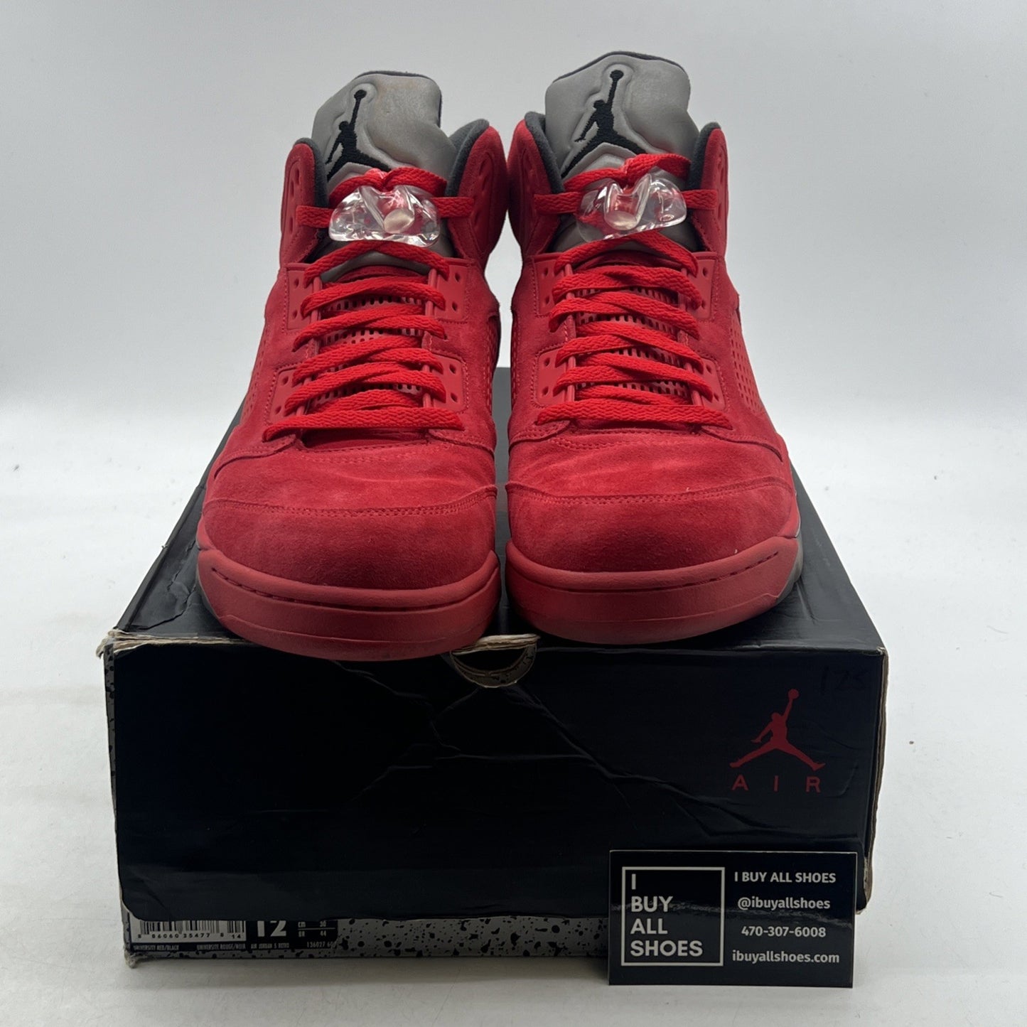 Size 12 - Air Jordan 5 Retro Red Suede (136027-602)