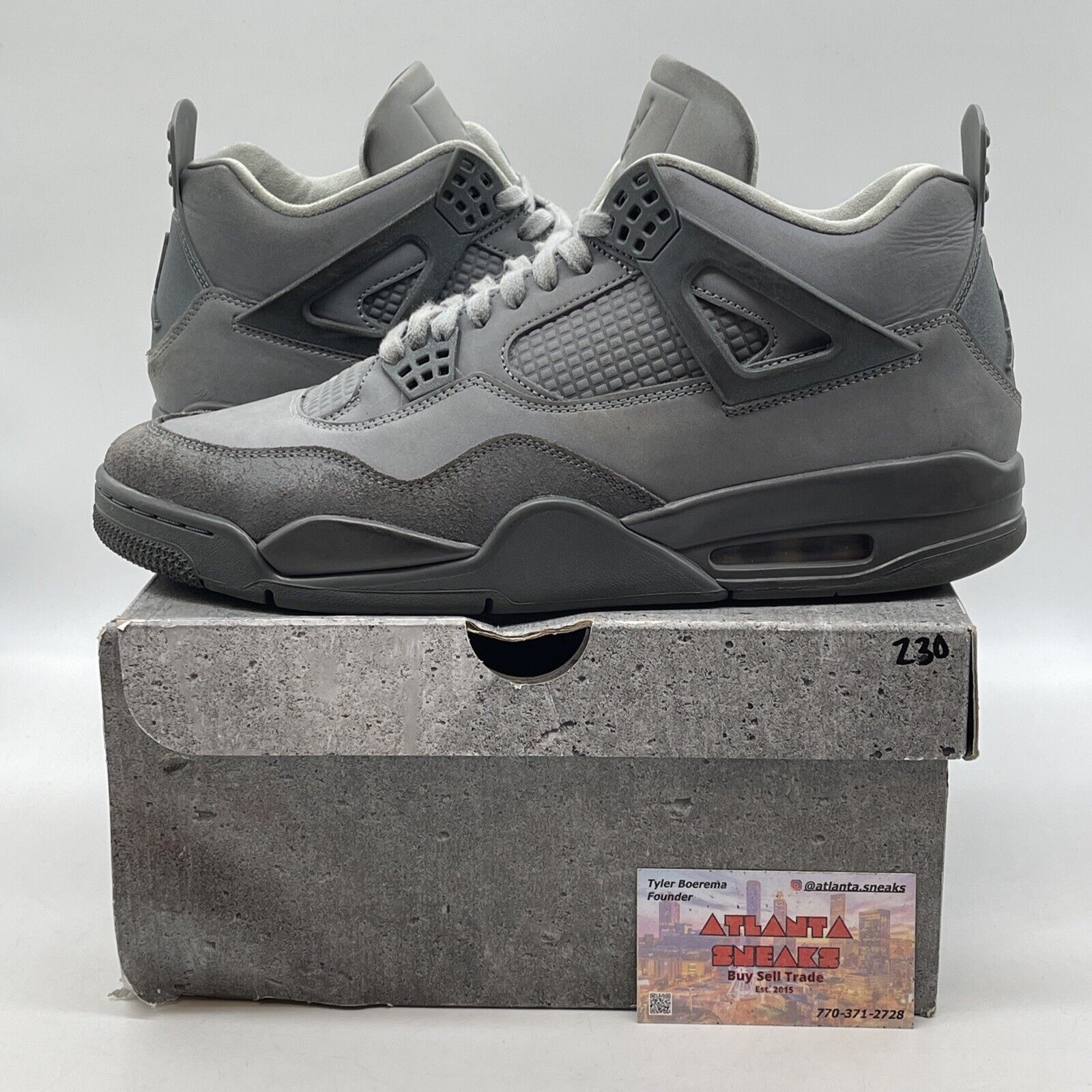 Size 12 - Air Jordan 4 Retro 2024 Paris Olympics Wet Cement Grey (FQ7928-001)