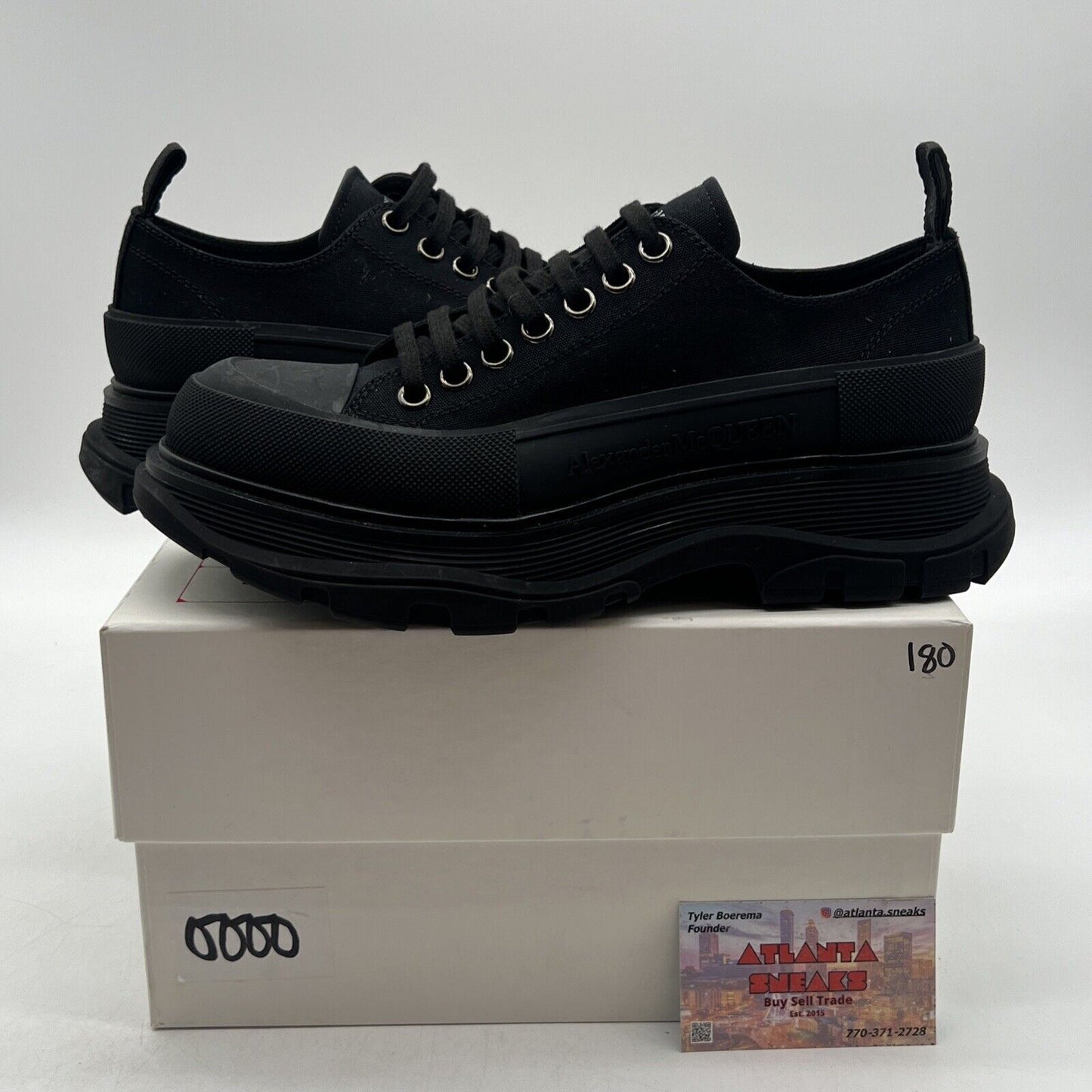 Alexander Mcqueen Tread Slick Low Top Sneaker Black 7 US / 40 EU